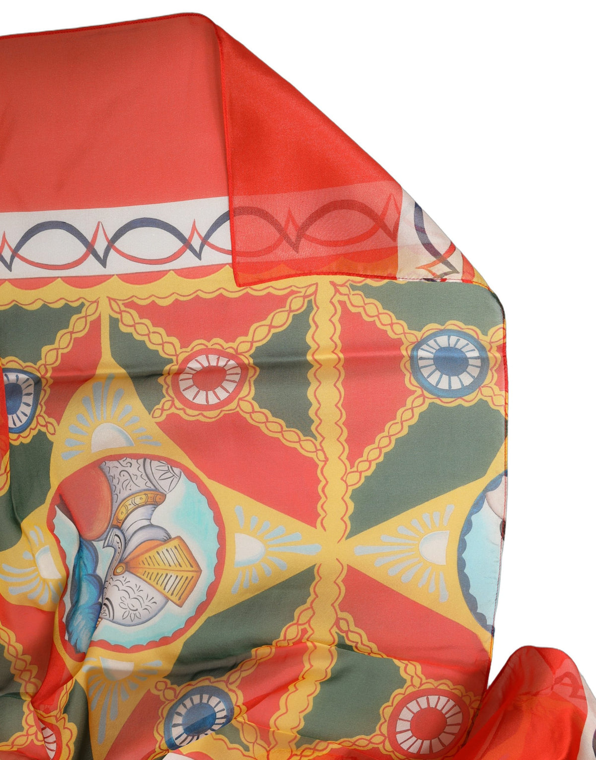 Dolce & Gabbana Multicolor Silk Printed Shawl Stole Women's Scarf