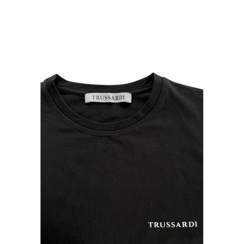 Trussardi Beachwear Black Cotton Men Men's T-Shirt