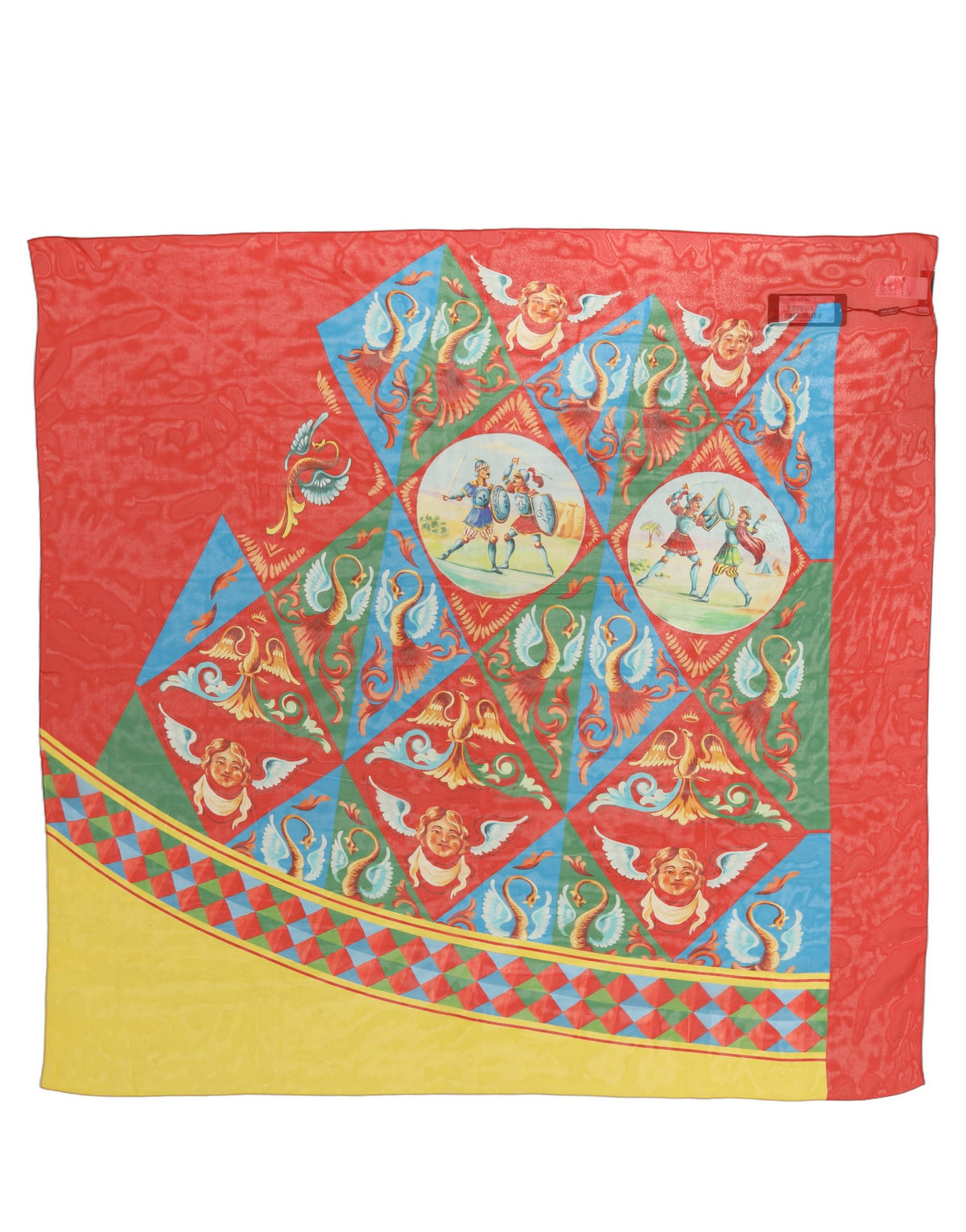 Dolce & Gabbana Multicolor Silk Printed Square Foulard Women's Scarf