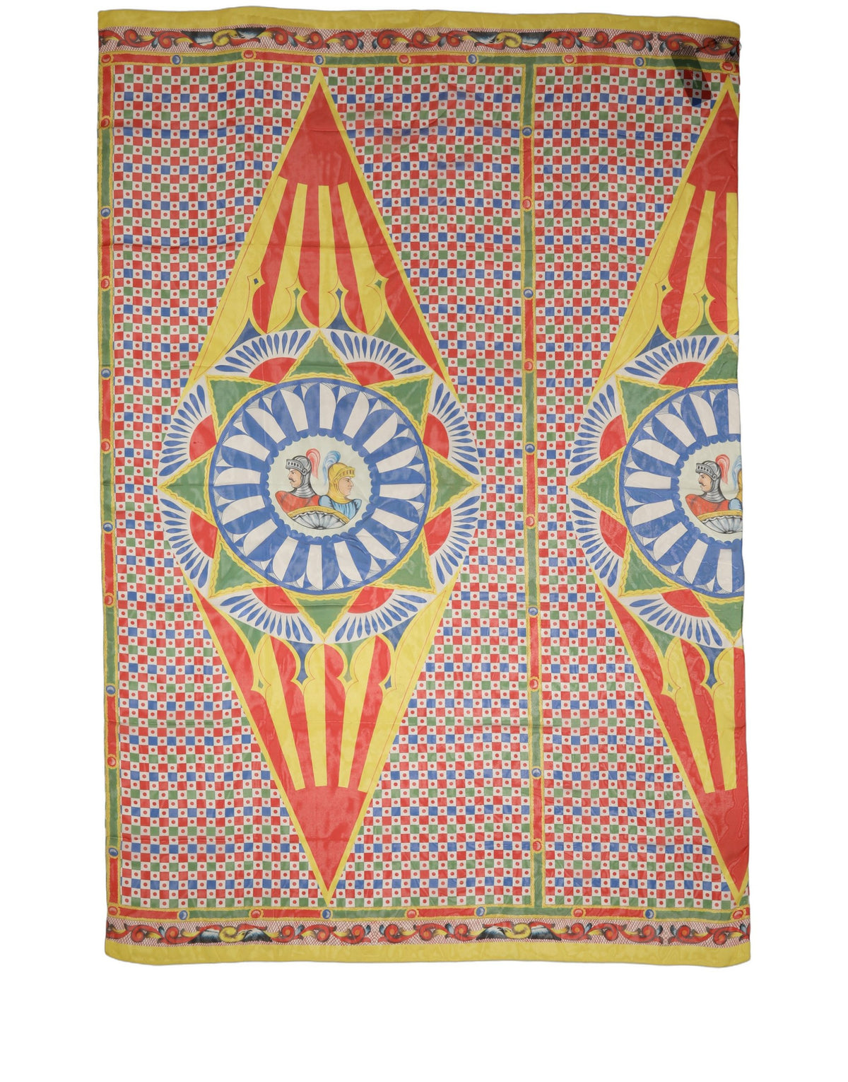 Dolce & Gabbana Multicolor Silk Carretto Print Stole Women's Scarf