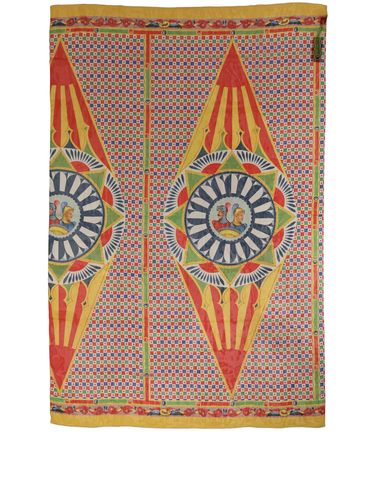 Dolce & Gabbana Multicolor Silk Carretto Print Stole Women's Scarf