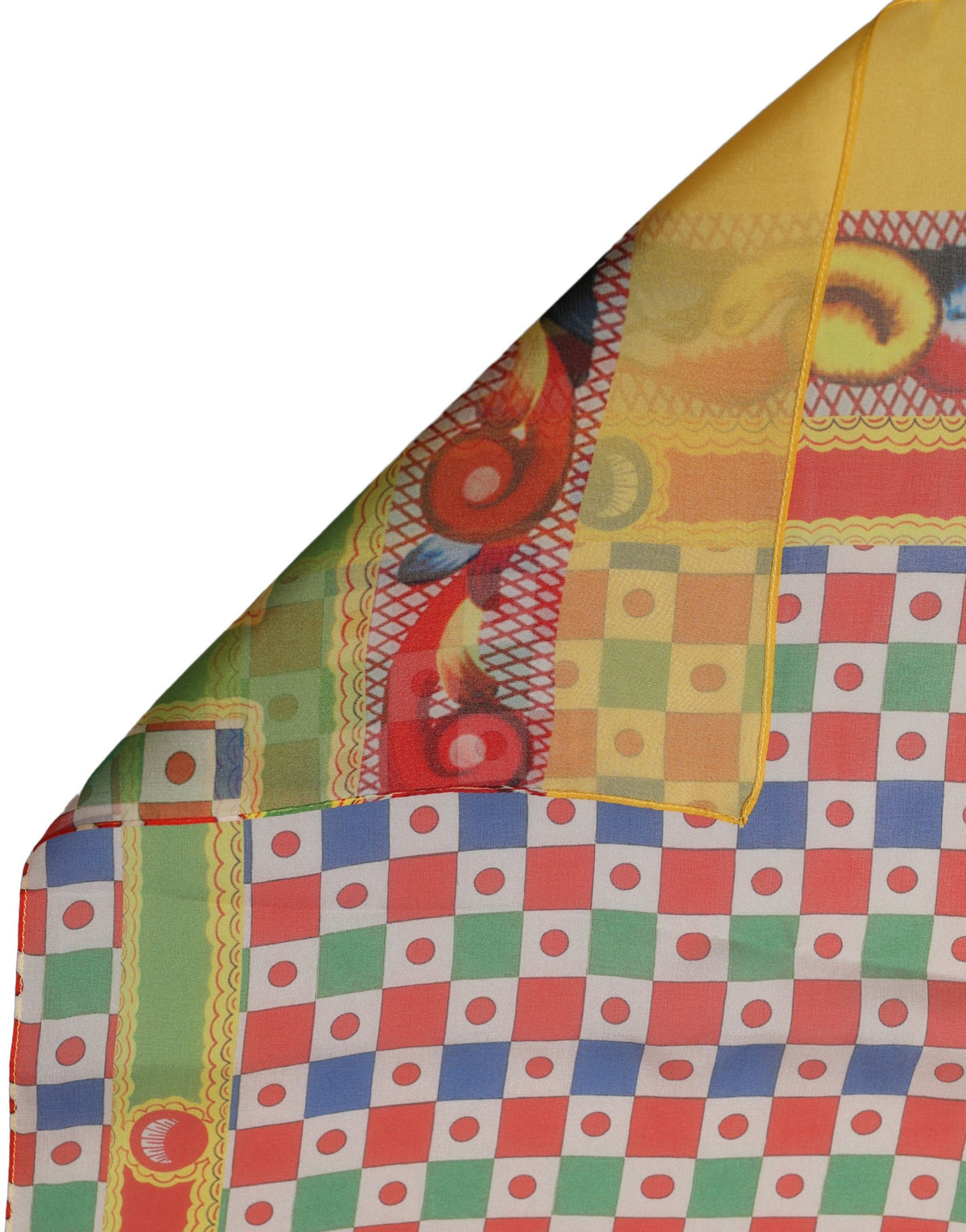 Dolce & Gabbana Multicolor Silk Carretto Print Stole Women's Scarf