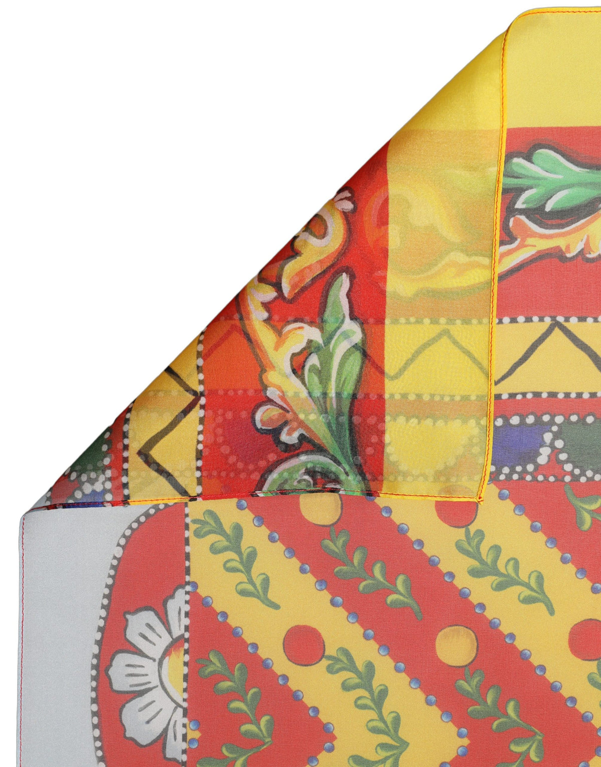 Dolce & Gabbana Multicolor Silk Printed Square Foulard Women's Scarf
