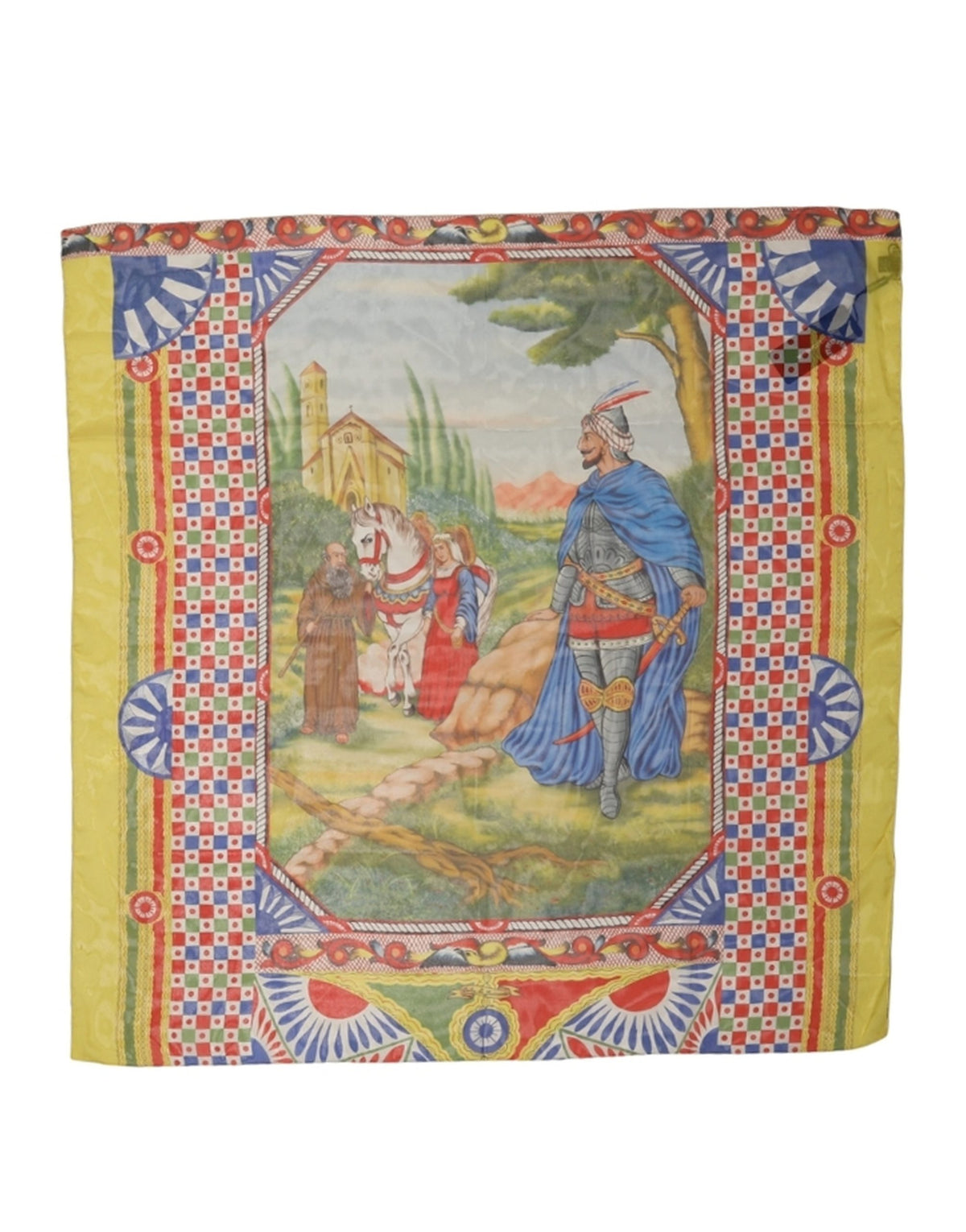 Dolce & Gabbana Multicolor Silk Carretto Foulard Women's Scarf