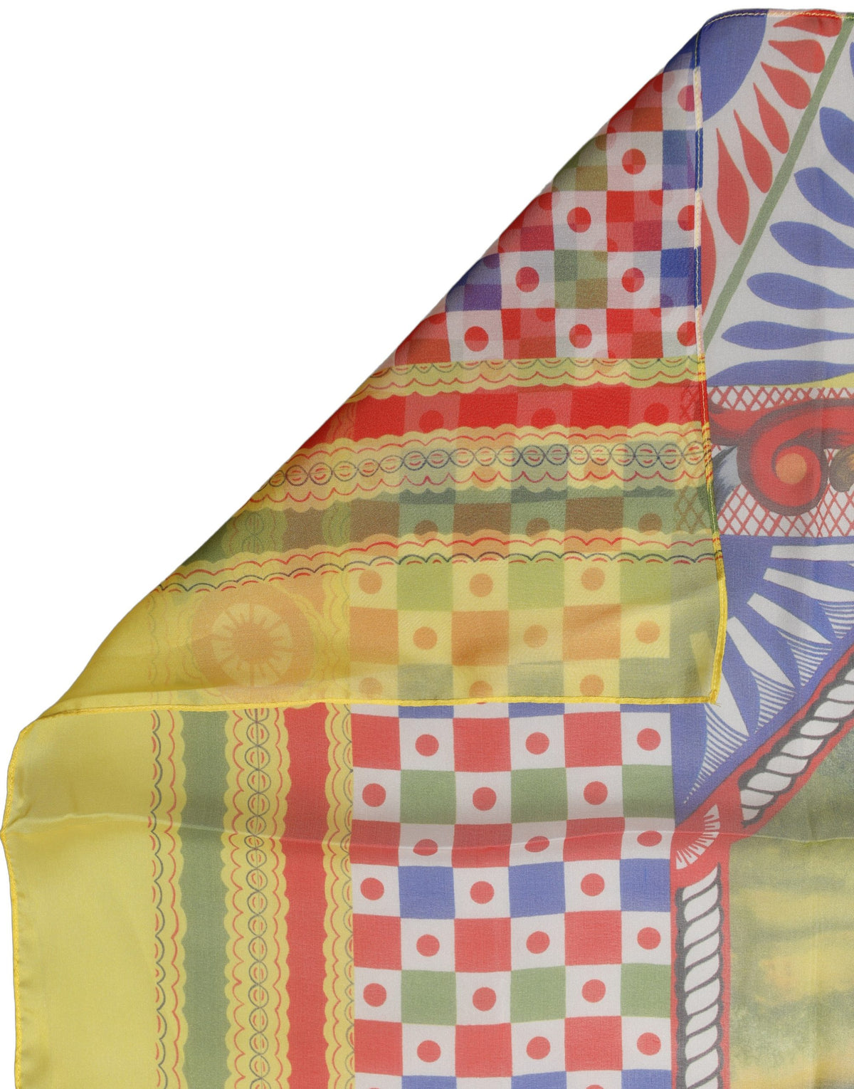Dolce & Gabbana Multicolor Silk Carretto Foulard Women's Scarf