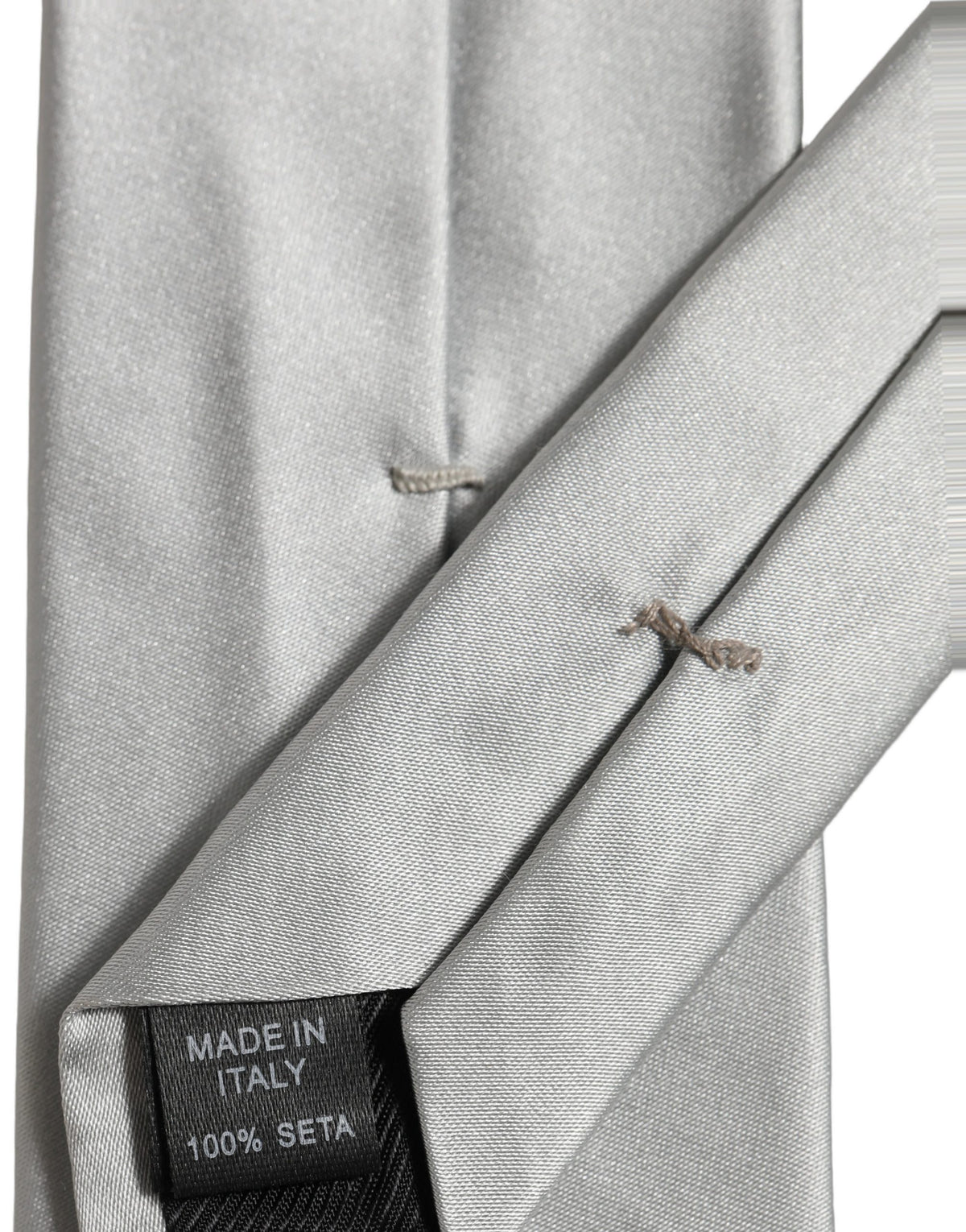 Dolce & Gabbana Gray Satin 100% Silk Adjustable Men'sd Men NeckMen's Men's Tie (Pre-Owned)