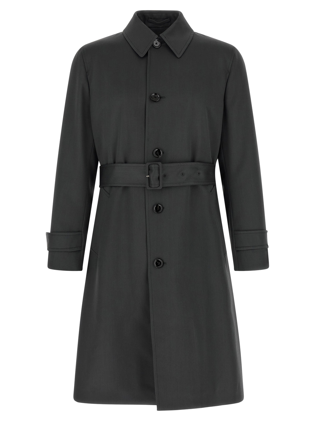 Lardini Gray Virgin Wool Men's Coat