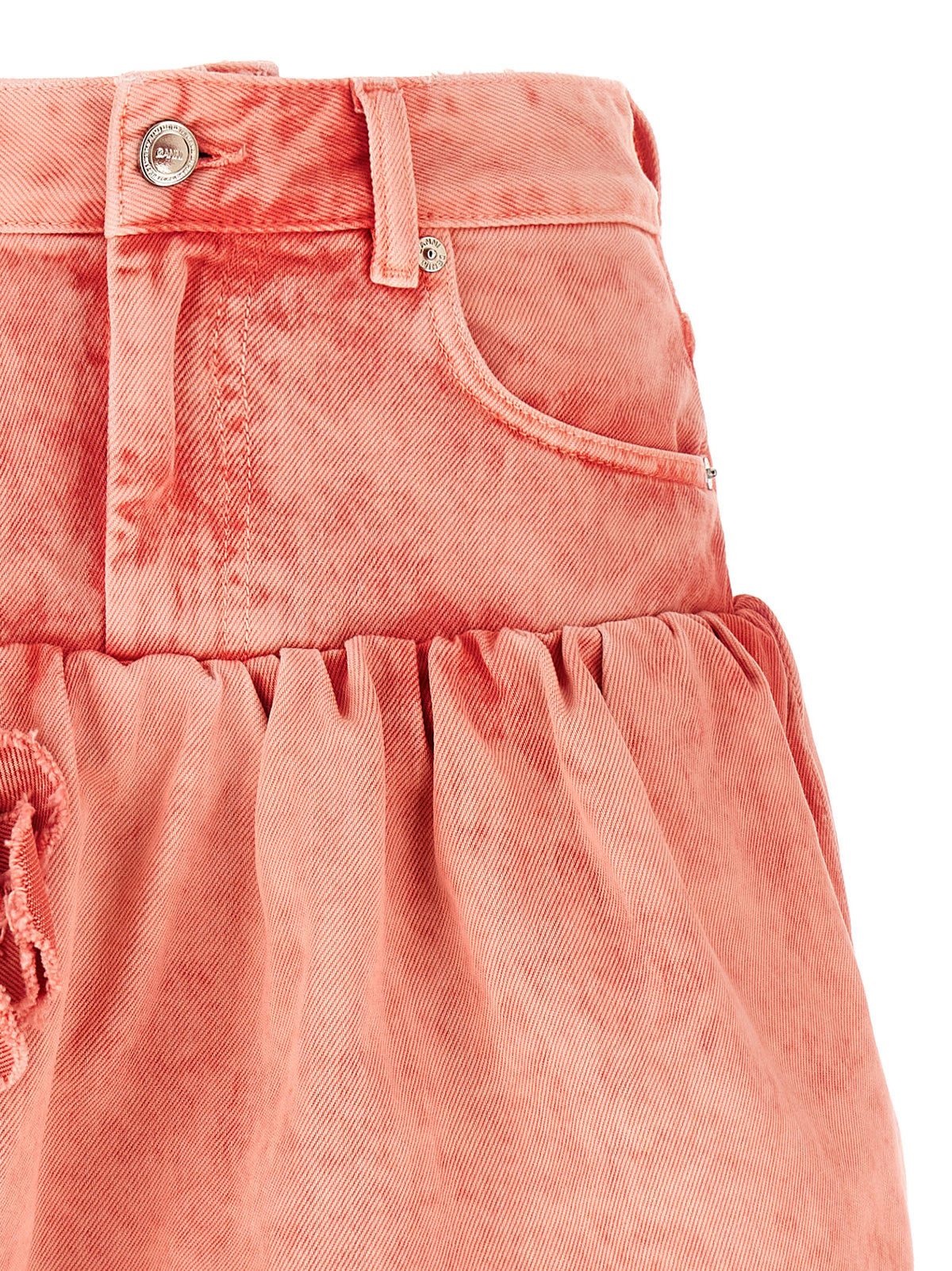 Ganni Multicolor Organic Cotton Long Women's Skirt