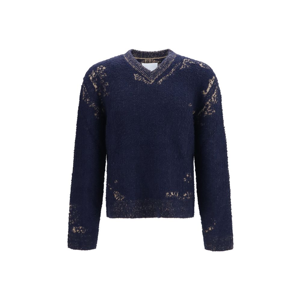 Maison Margiela Blue Cotton Men's Sweatshirt