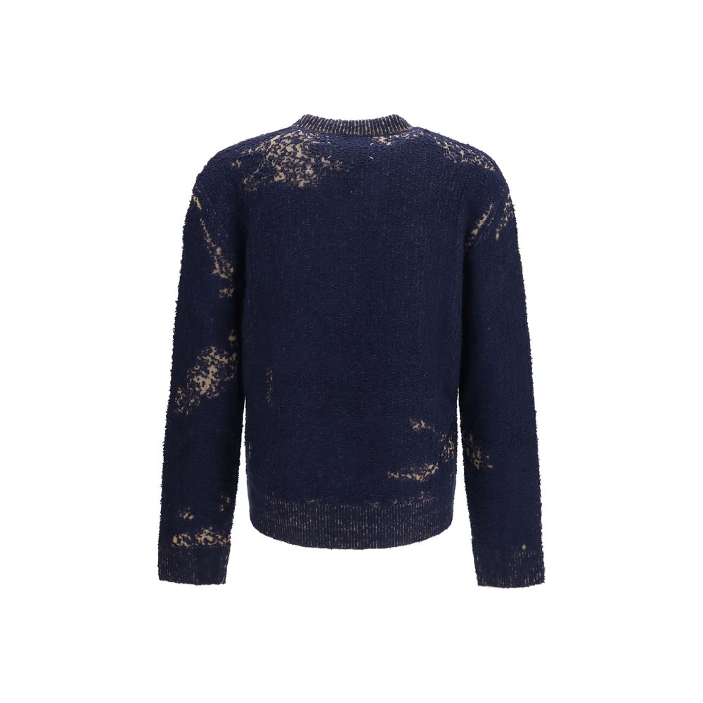 Maison Margiela Blue Cotton Men's Sweatshirt