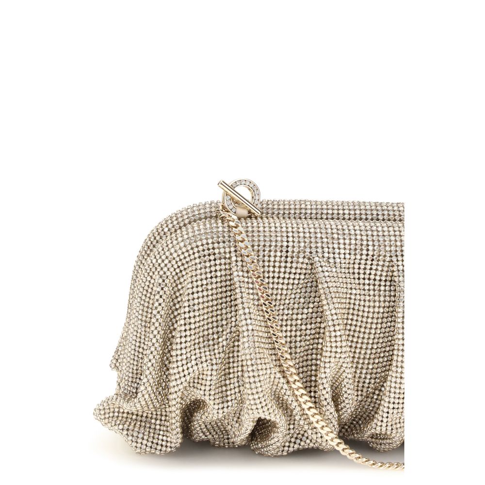Benedetta Bruzziches Silver Aluminum Clutch Women's Bag