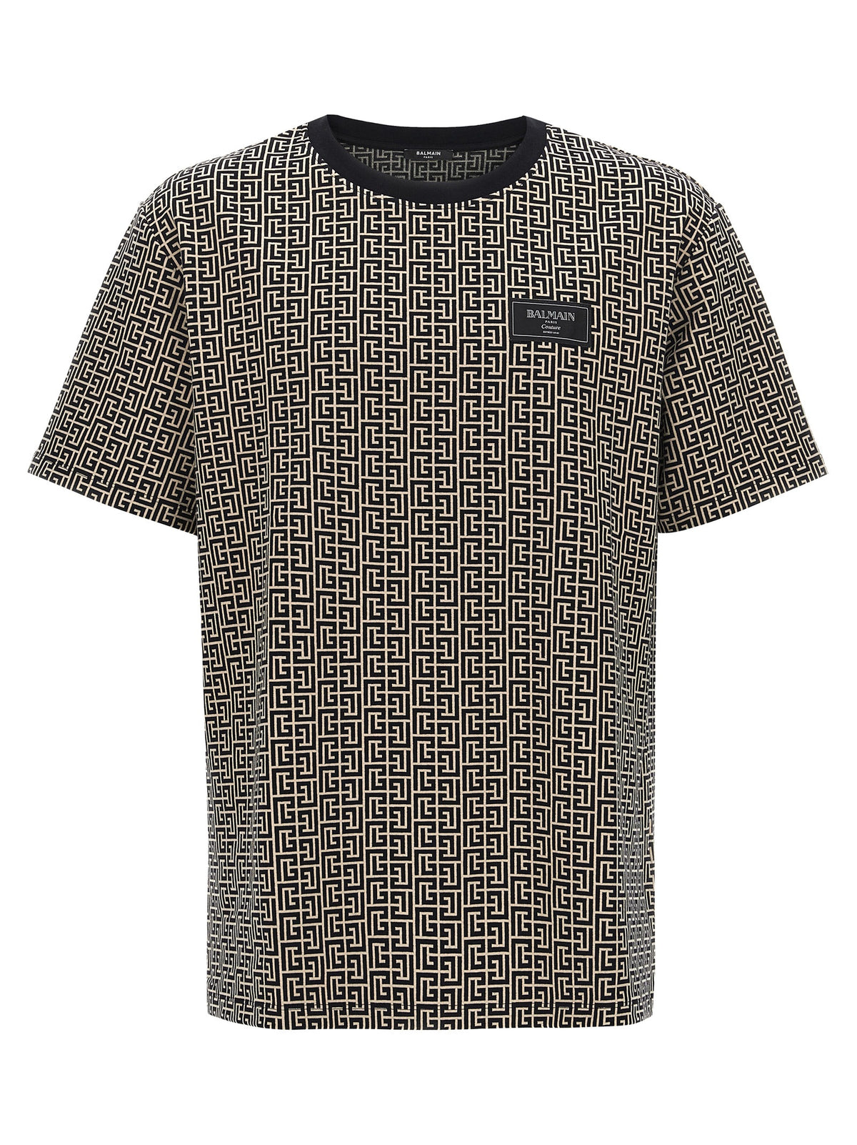 Balmain Bicolor Cotton Men's T-Shirt