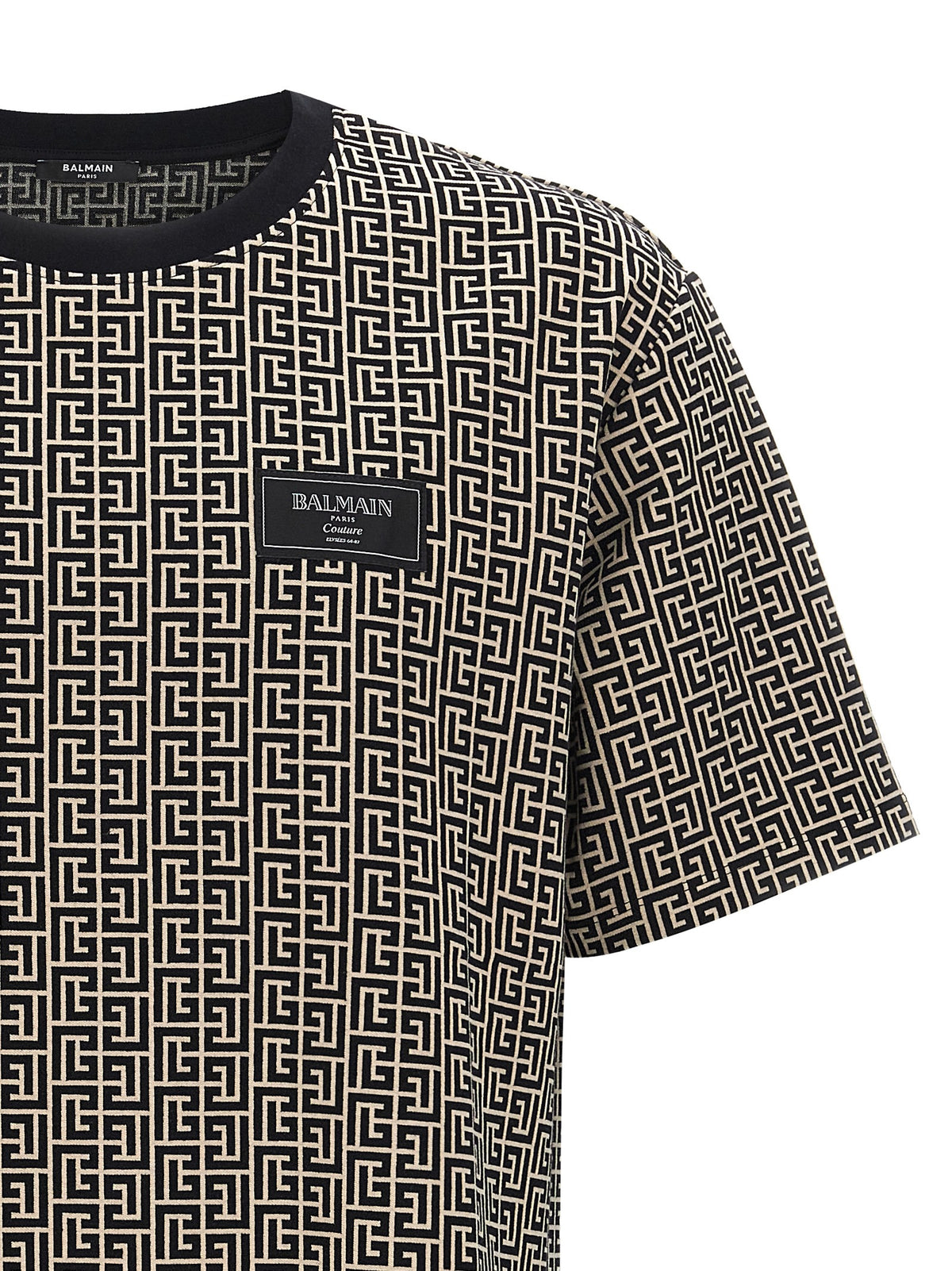 Balmain Bicolor Cotton Men's T-Shirt