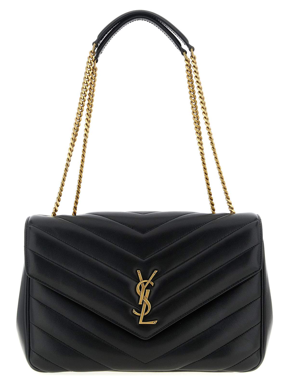 Saint Laurent Black Lamb Leather Shoulder Women's Bag