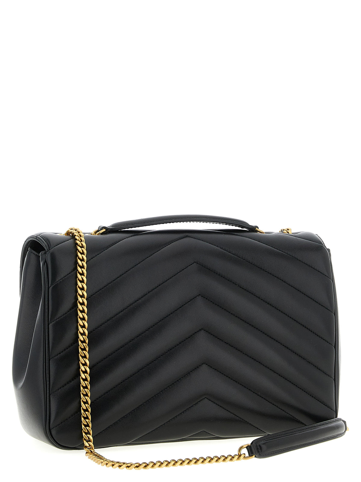 Saint Laurent Black Lamb Leather Shoulder Women's Bag
