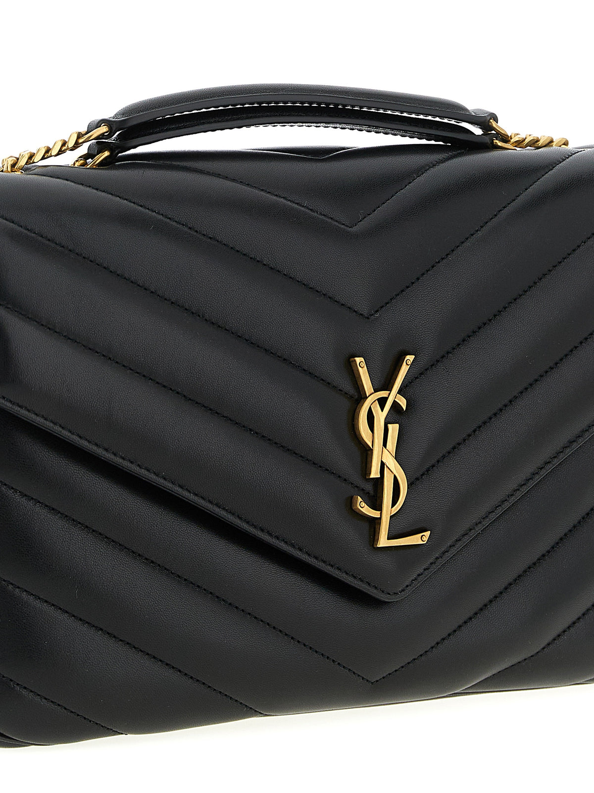 Saint Laurent Black Lamb Leather Shoulder Women's Bag