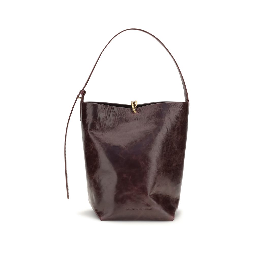 Benedetta Bruzziches Bordeaux Calf Leather Bos Taurus Shoulder Women's Bag