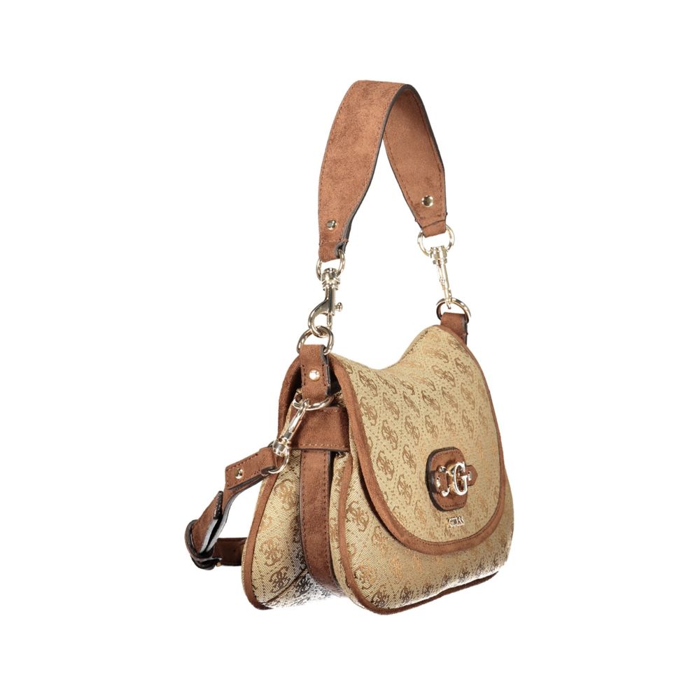 Guess Jeans Beige Polyester Women's Handbag