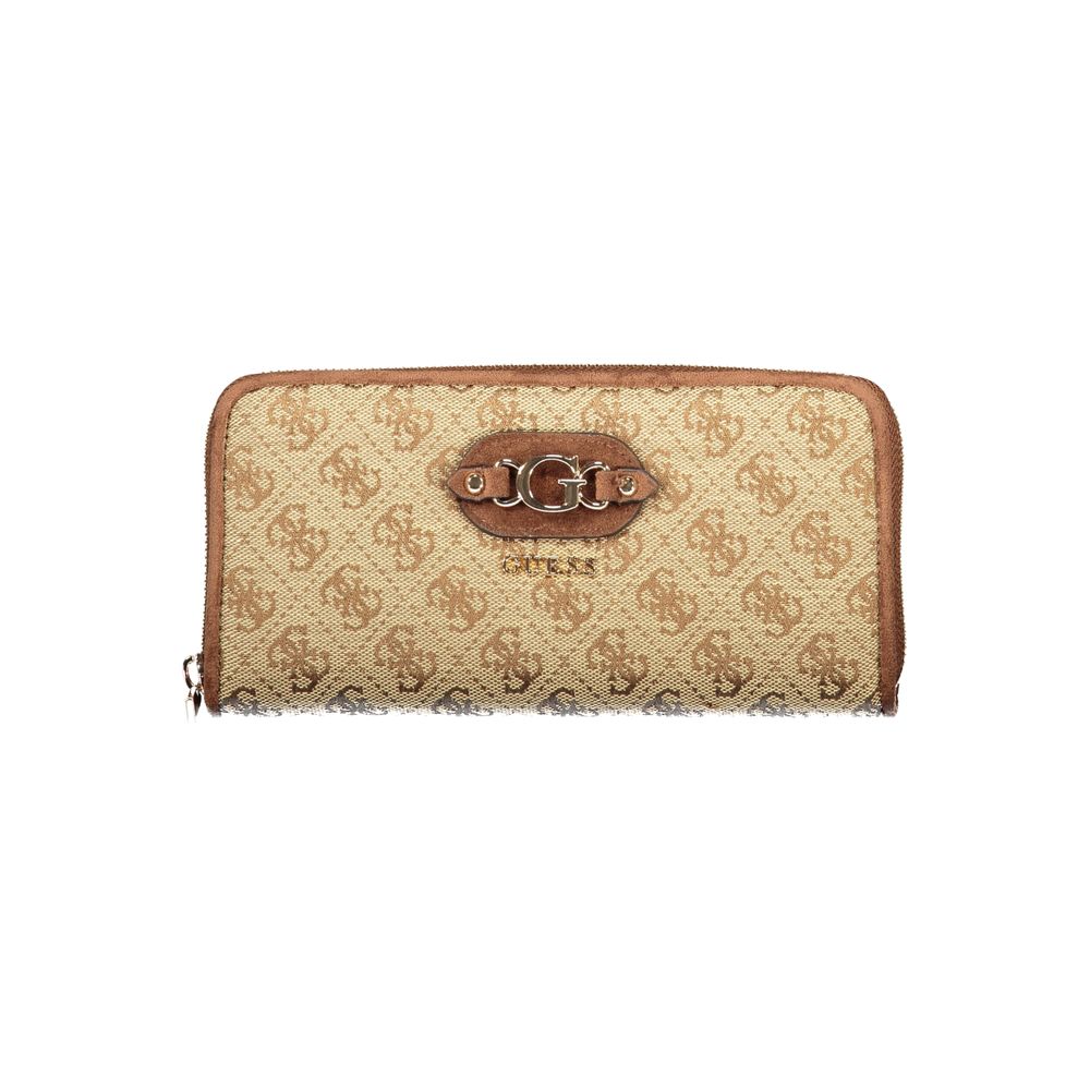 Guess Jeans Beige Polyester Women's Wallet