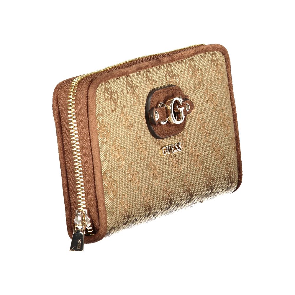 Guess Jeans Beige Polyester Women's Wallet