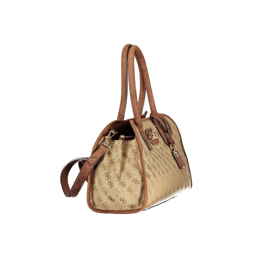 Guess Jeans Beige Polyester Women's Handbag
