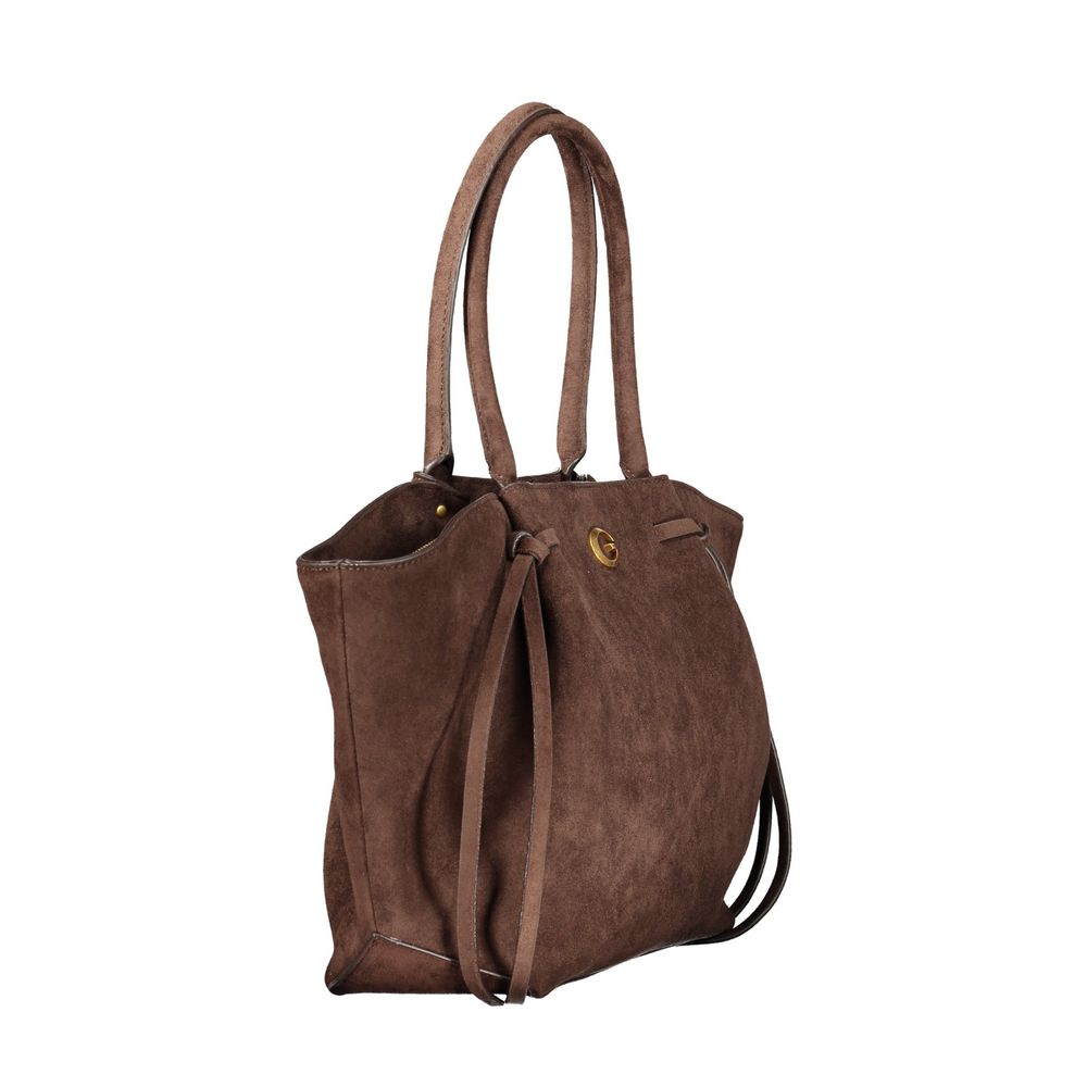 Guess Jeans Brown Polyester Women's Handbag