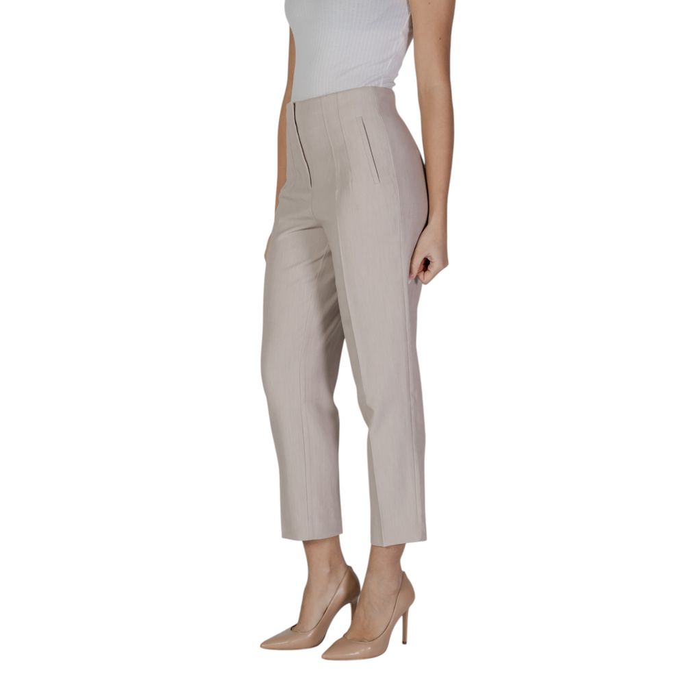 Only Beige Recycled Polyester Casual Women's Pants