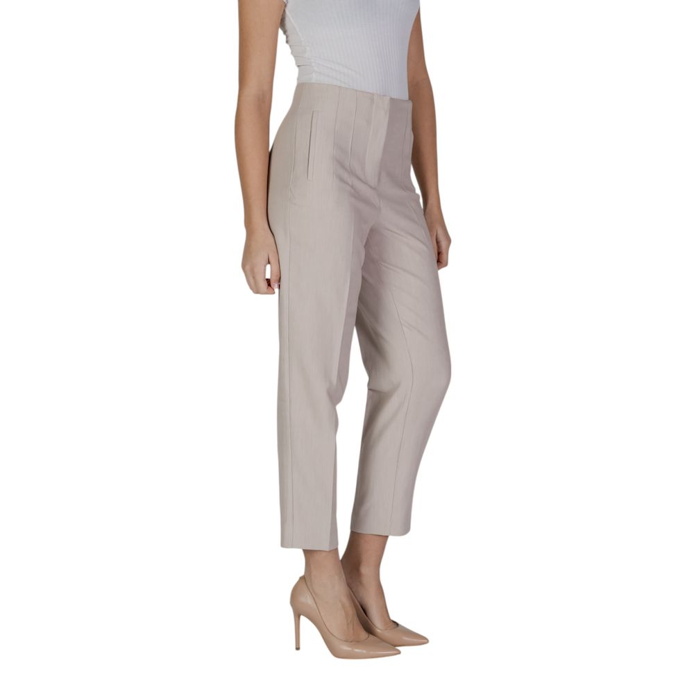 Only Beige Recycled Polyester Casual Women's Pants