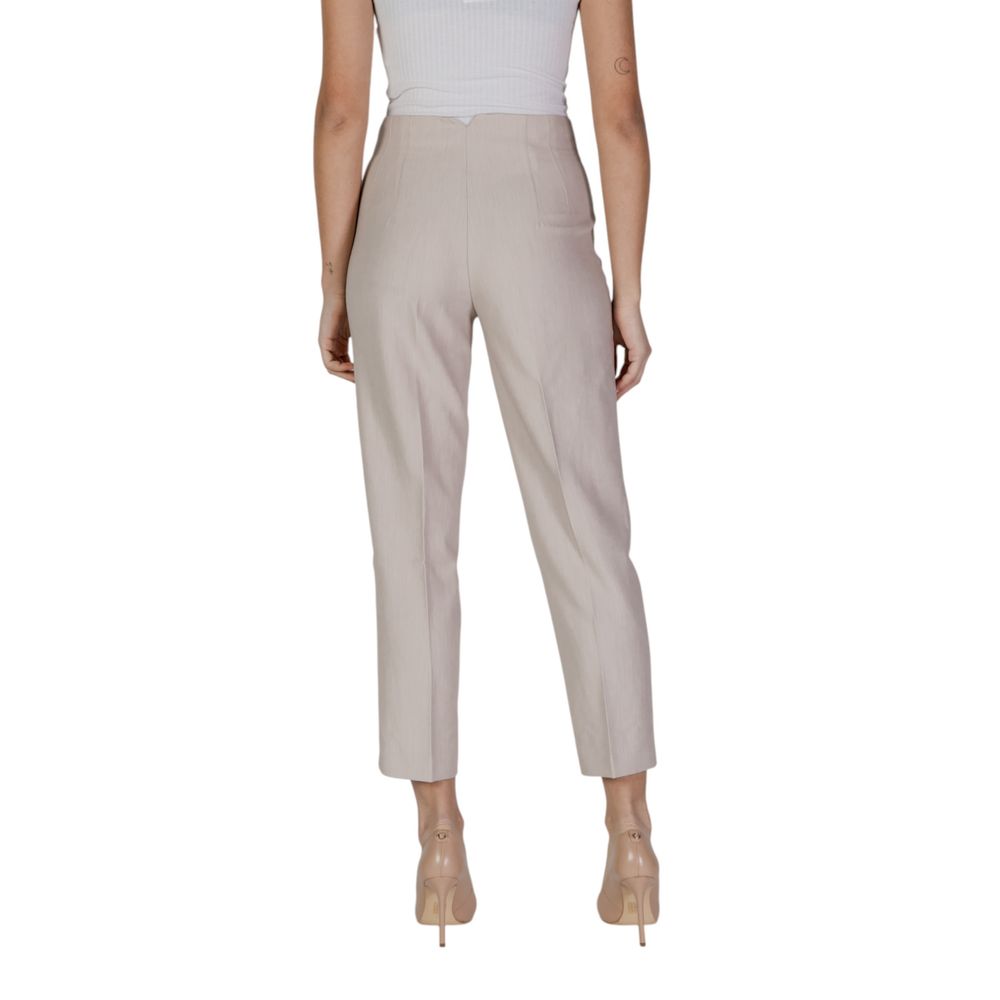 Only Beige Recycled Polyester Casual Women's Pants