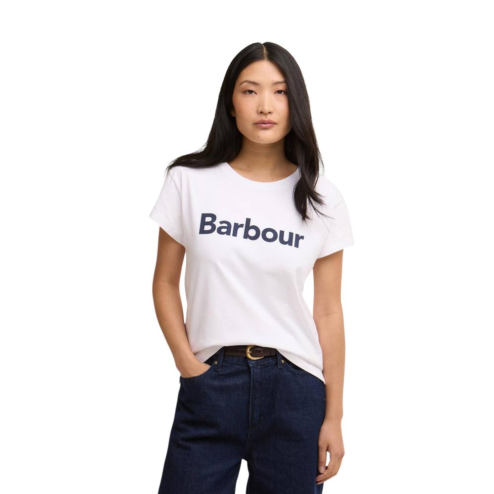 Barbour White Cotton Women's T-Shirt
