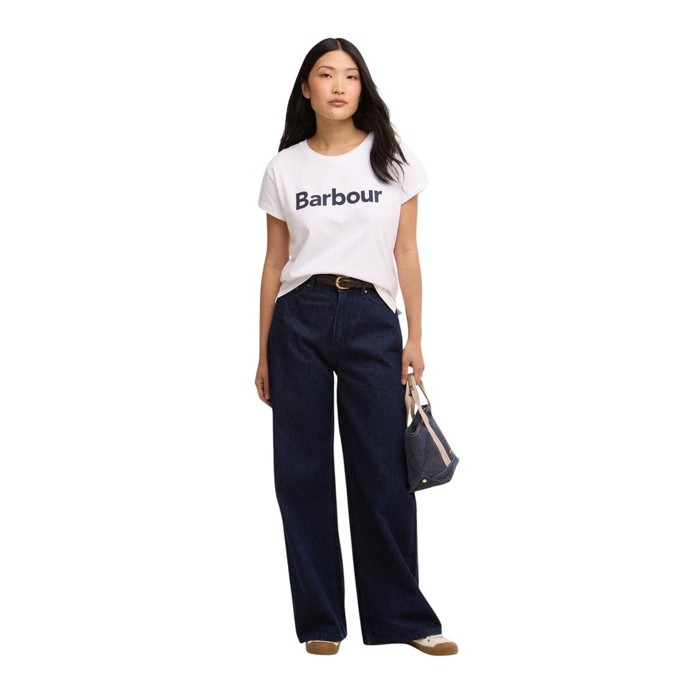 Barbour White Cotton Women's T-Shirt
