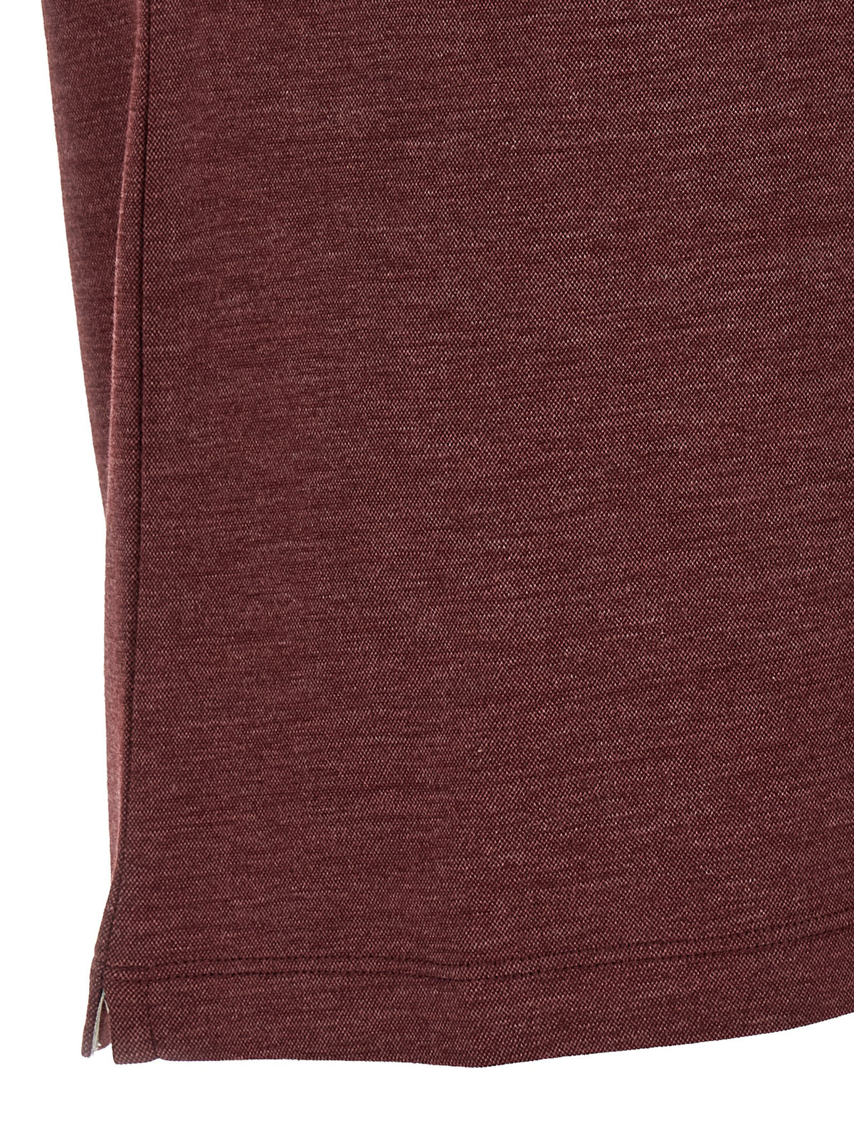 Brunello Cucinelli Bordeaux Virgin Wool Polo Men's Shirt
