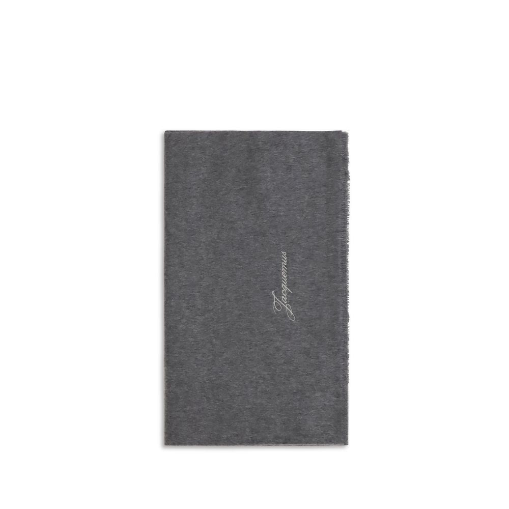 Jacquemus Gray Wool Oves Aries Men's Scarf
