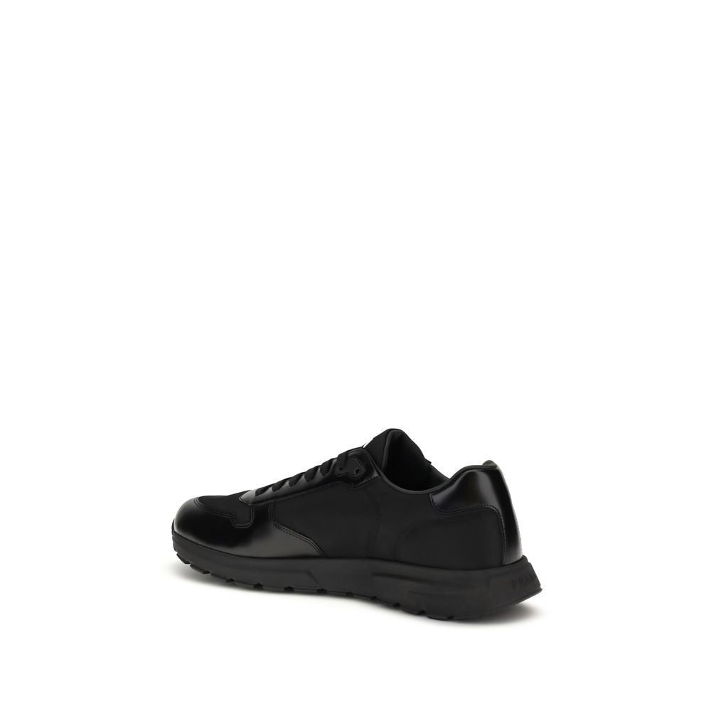 Prada Black Recycled Polyamide Athletic Men's Sneakers