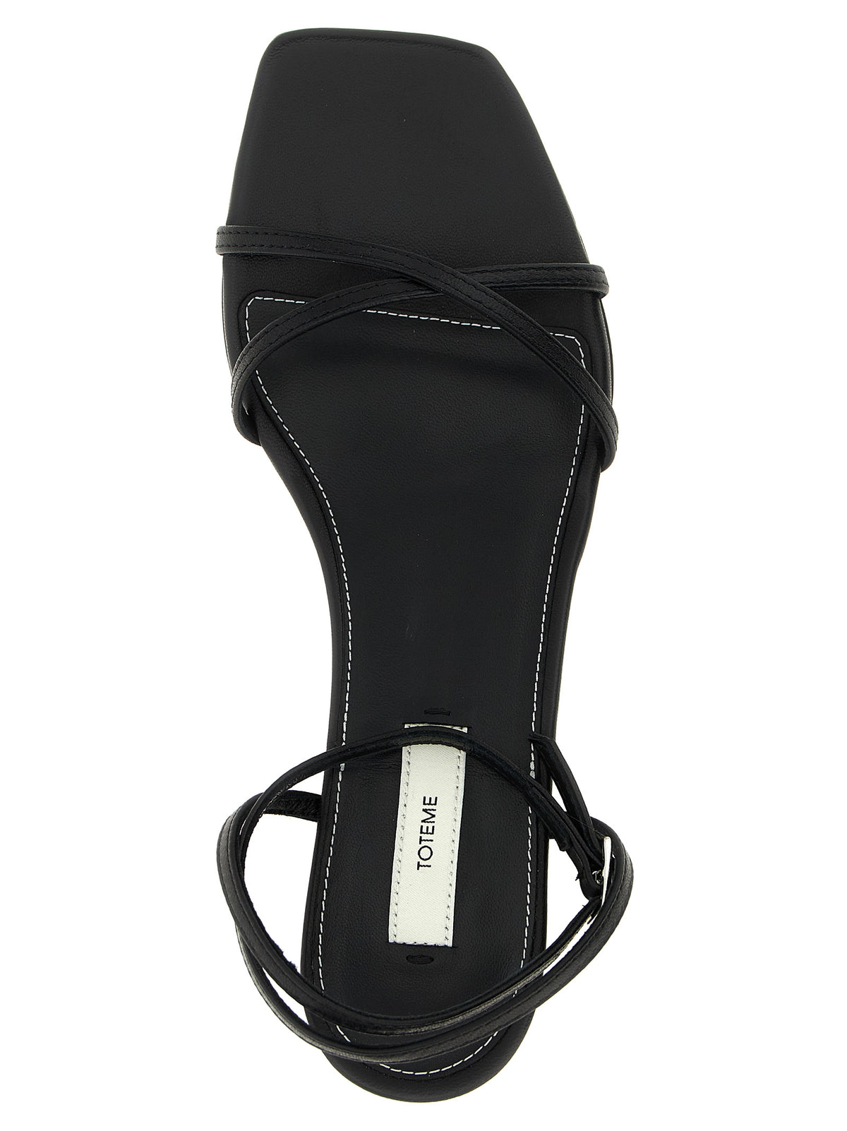 TOTEME Black Leather Mid Heel Women's Pumps