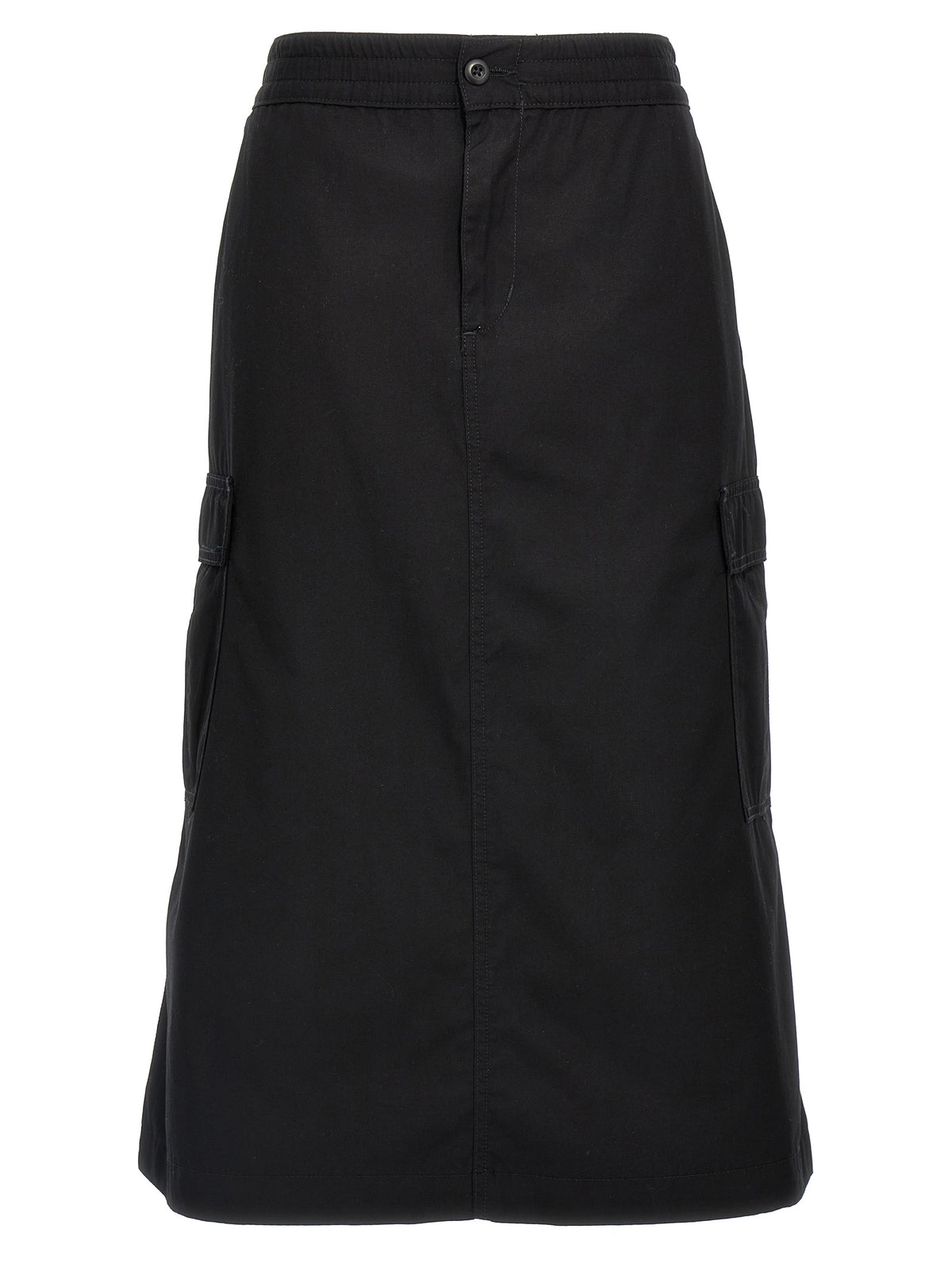 Carhartt Wip Black Cotton Midi Women's Skirt
