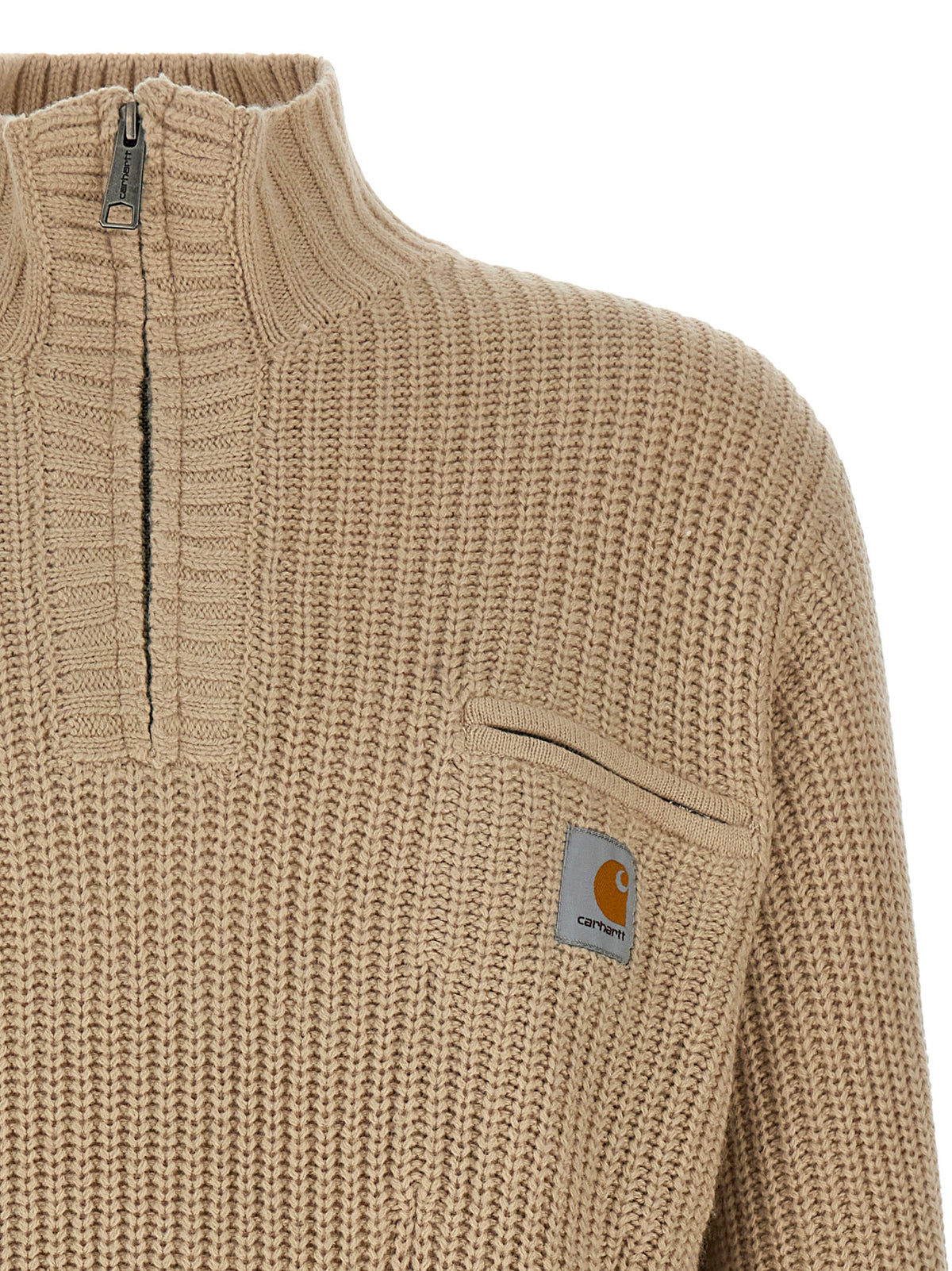 Carhartt Wip Beige Acetate Men's Cardigan