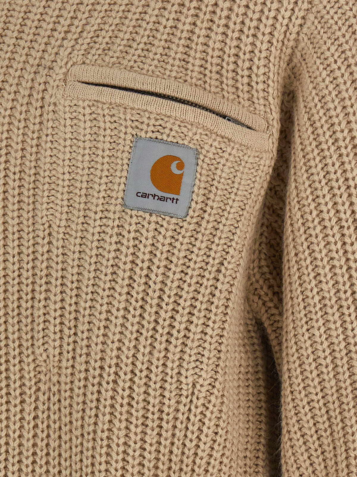 Carhartt Wip Beige Acetate Men's Cardigan