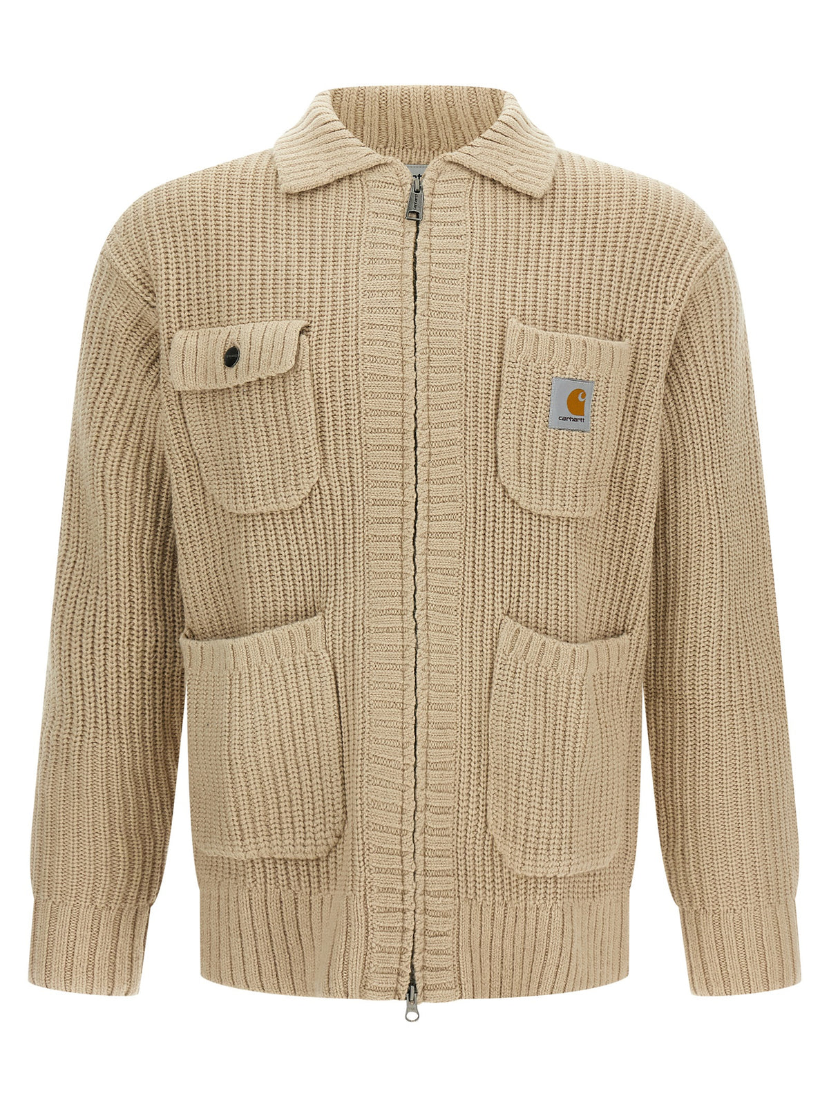 Carhartt Wip Beige Acetate Men's Cardigan