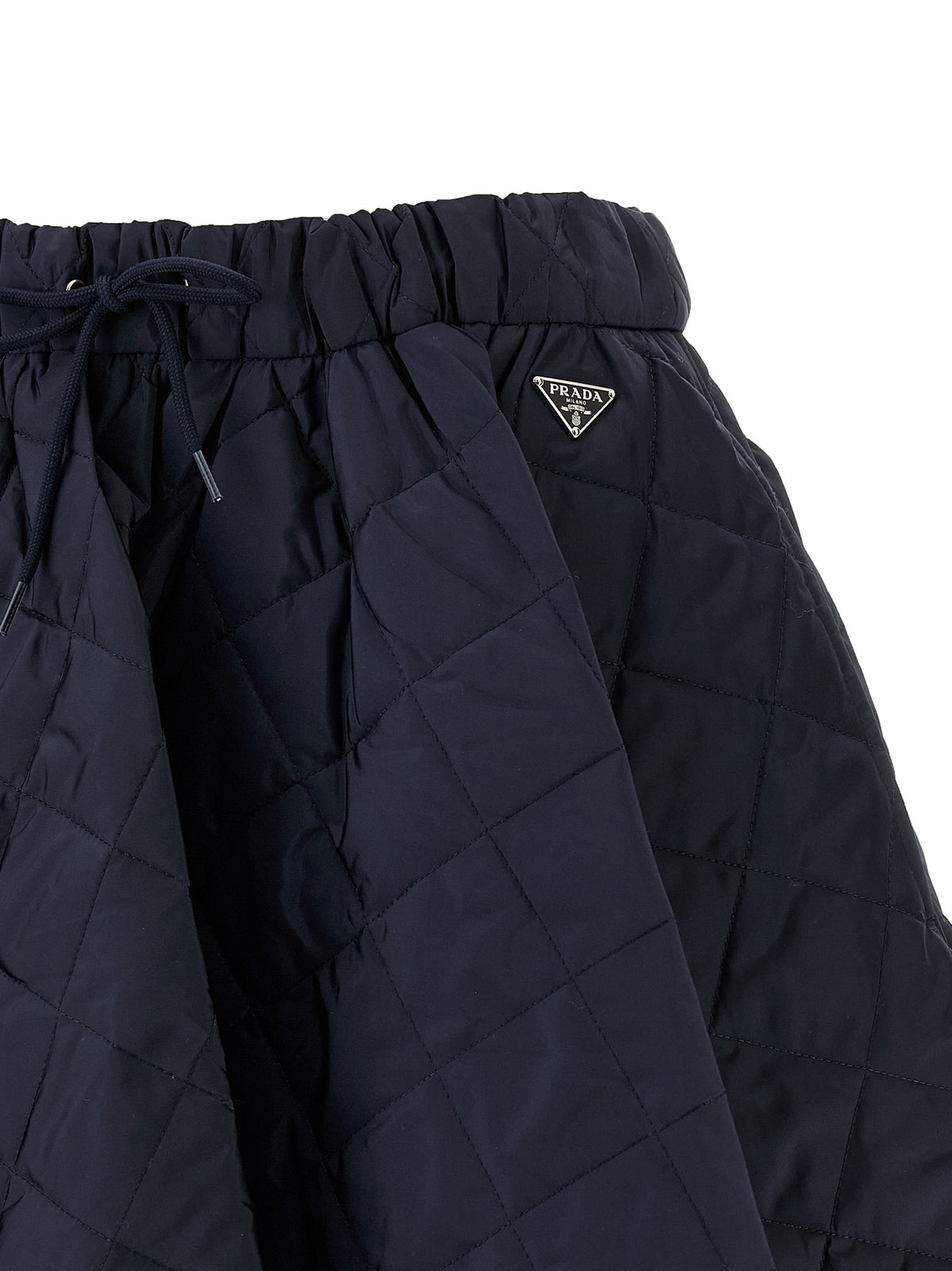 Prada Blue Recycled Polyamide Midi Women's Skirt