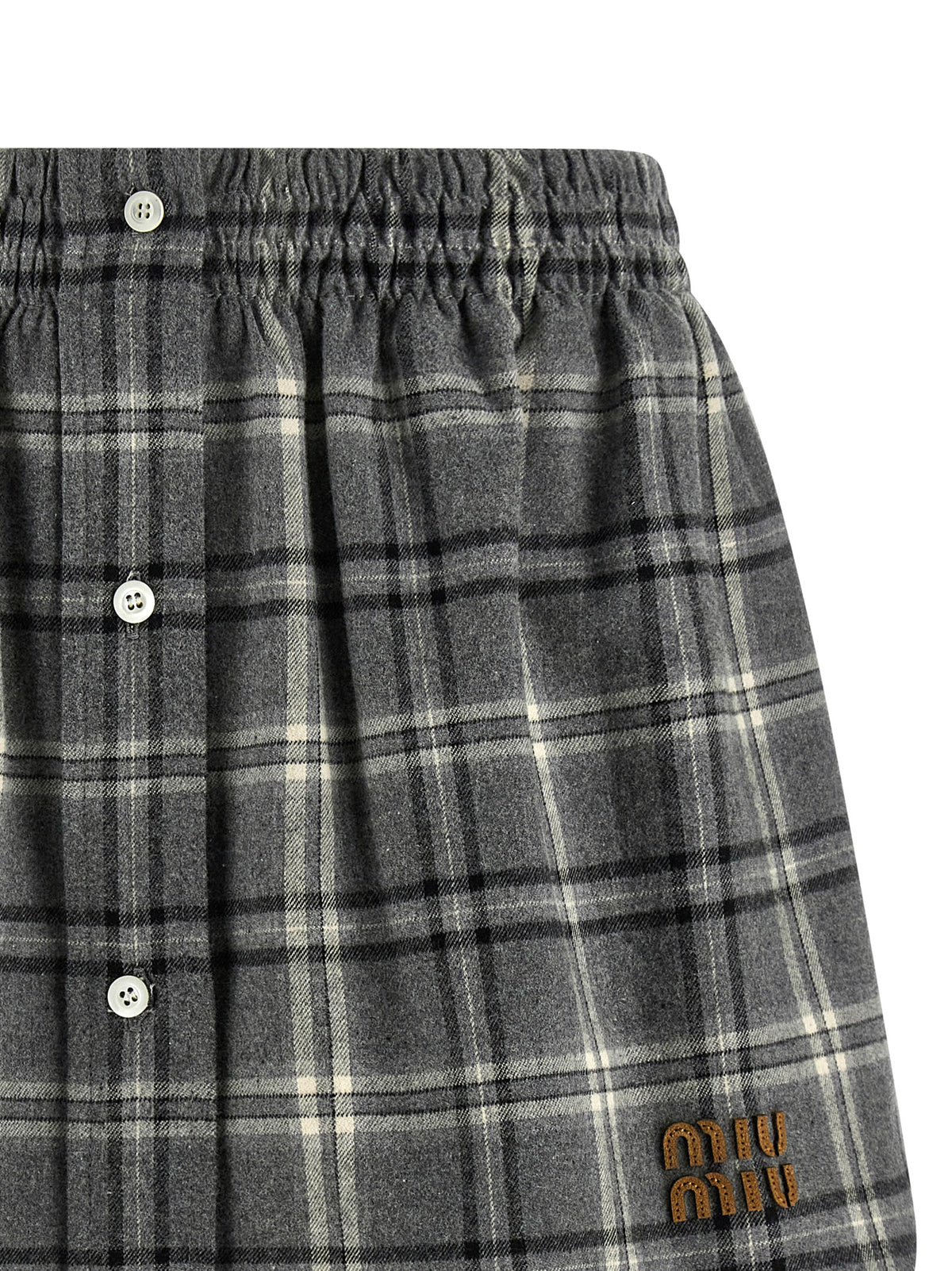 Miu Miu Gray Cotton Long Women's Skirt