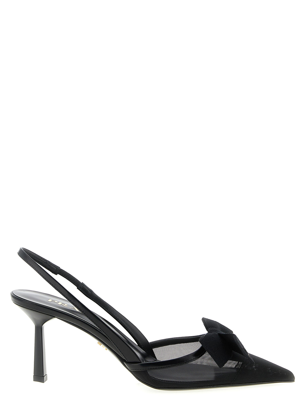 Prada Black Polyamide Mid Heel Women's Pumps