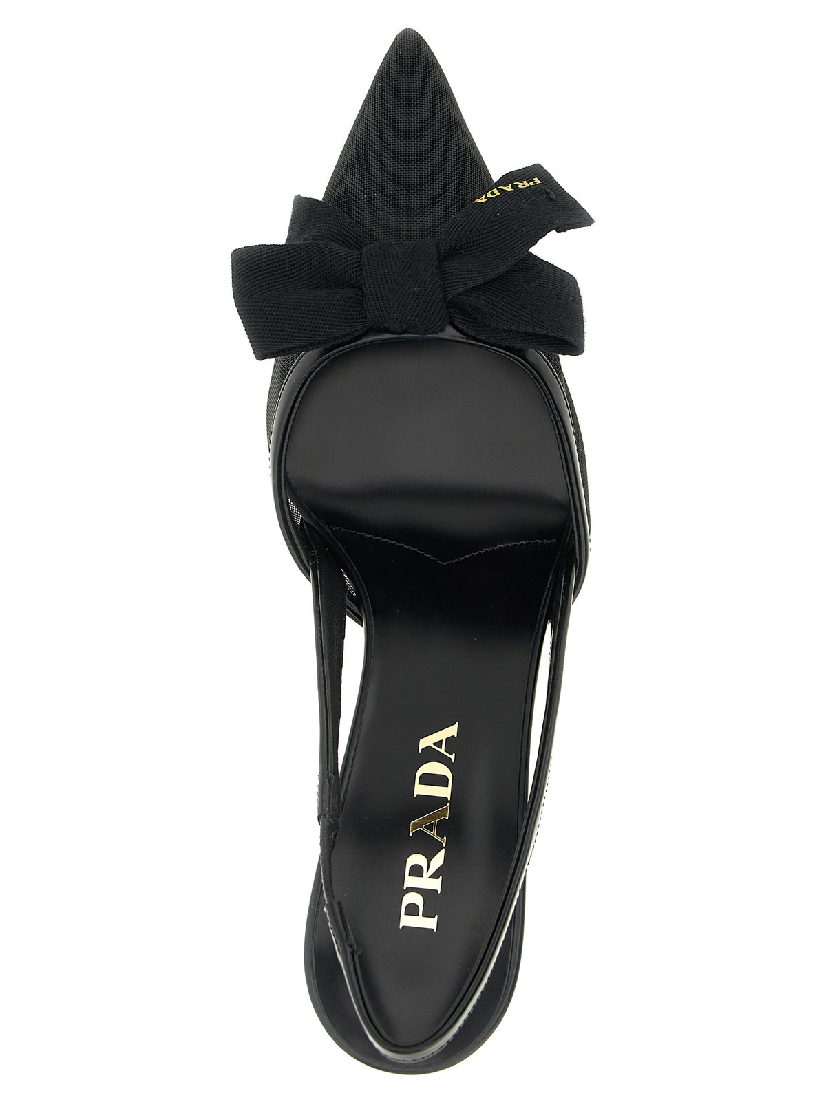 Prada Black Polyamide Mid Heel Women's Pumps