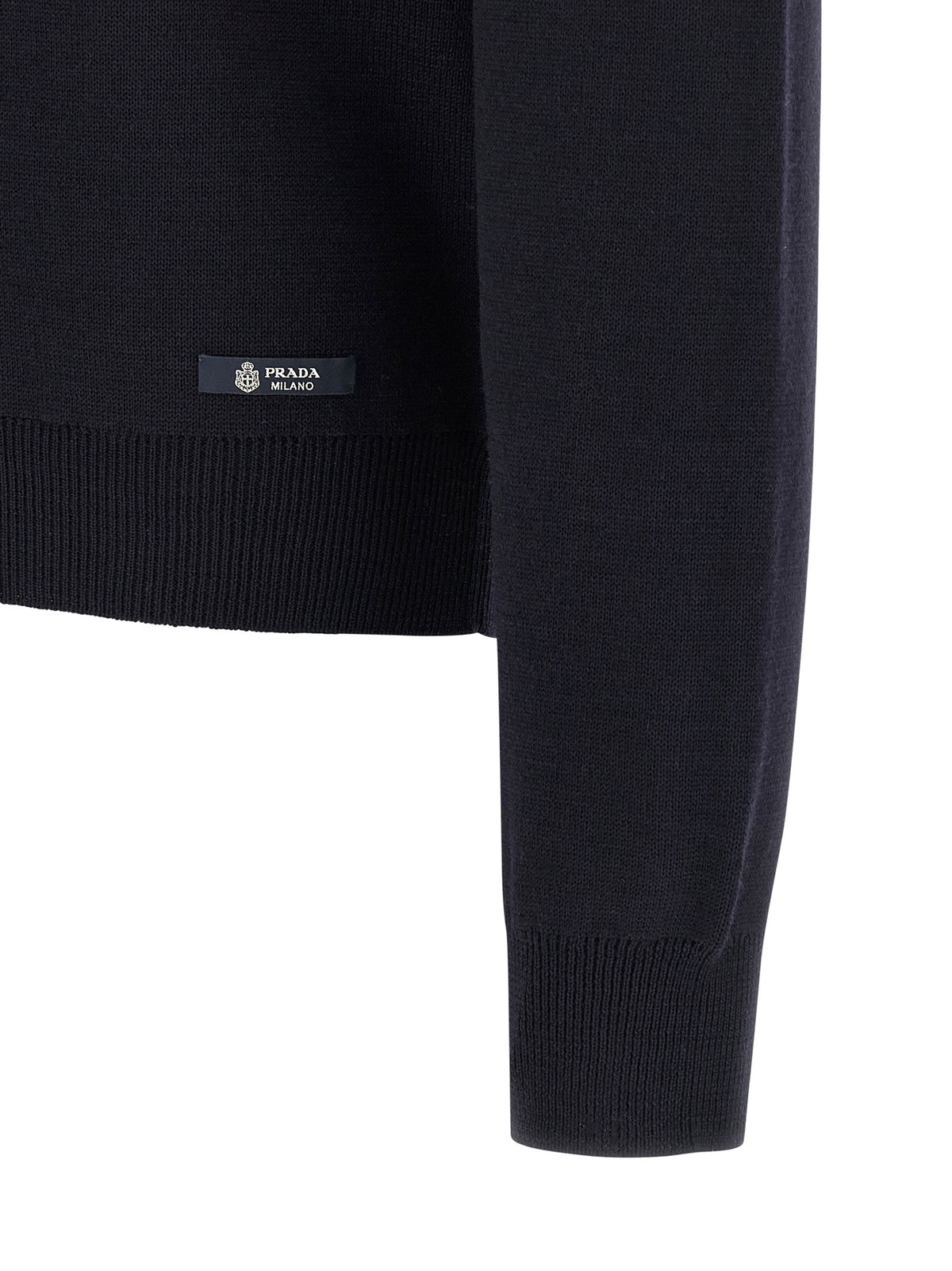 Prada Blue Virgin Wool Men's Cardigan