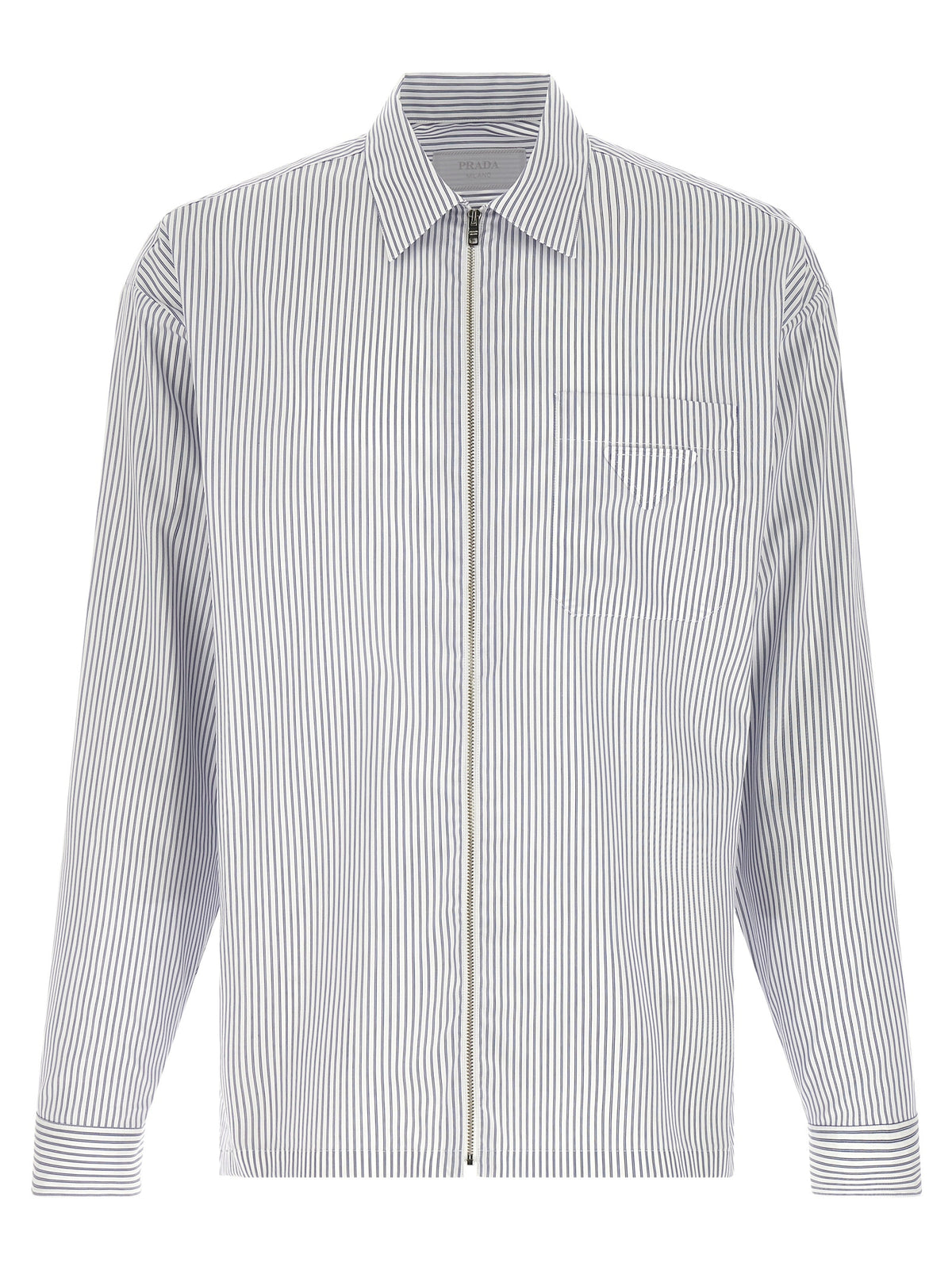 Prada Blue Cotton Men's Blouse