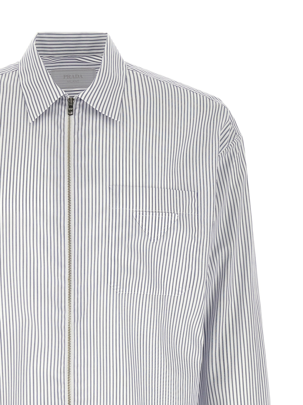 Prada Blue Cotton Men's Blouse