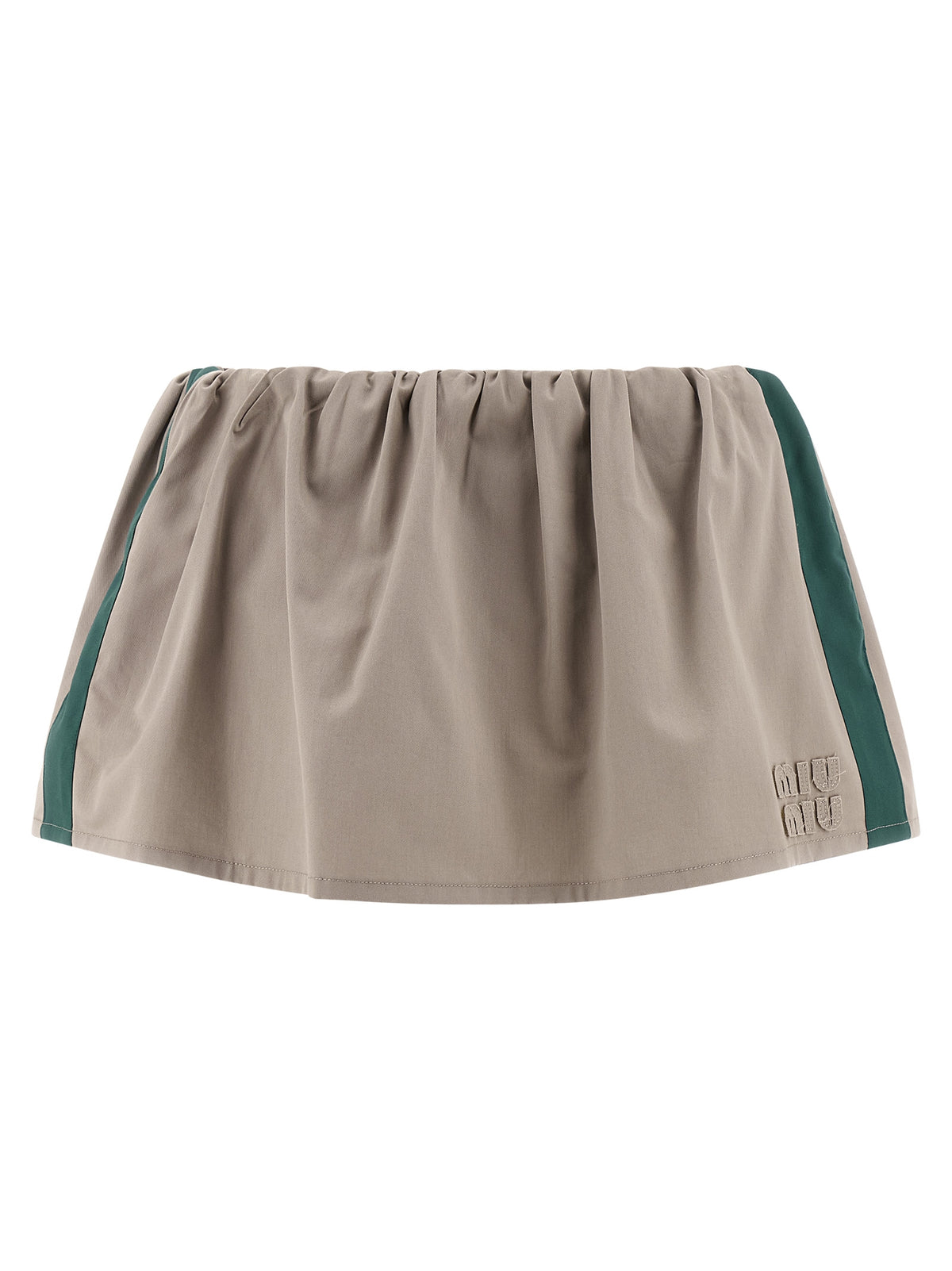 Miu Miu Gray Cotton Long Women's Skirt
