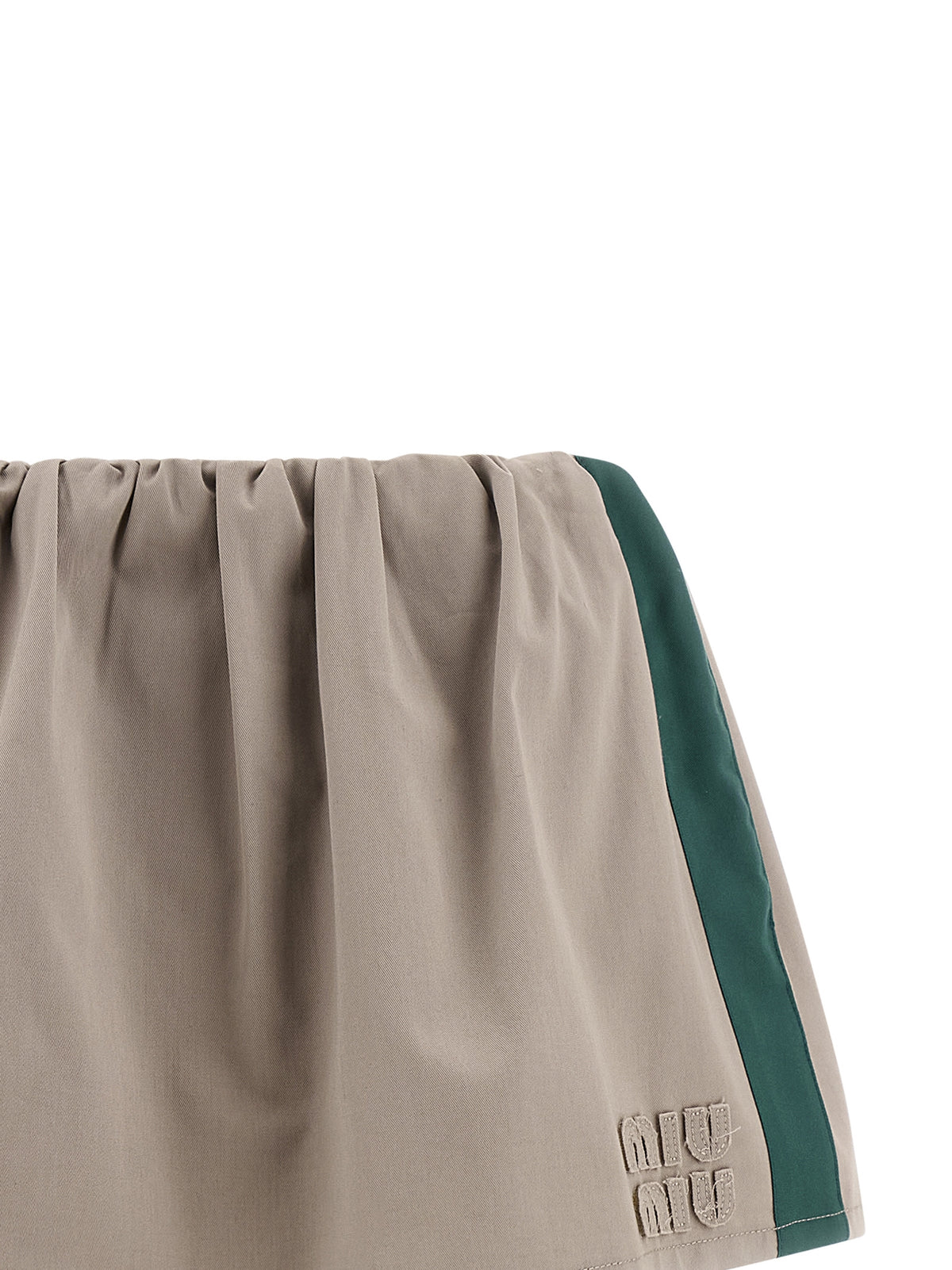 Miu Miu Gray Cotton Long Women's Skirt