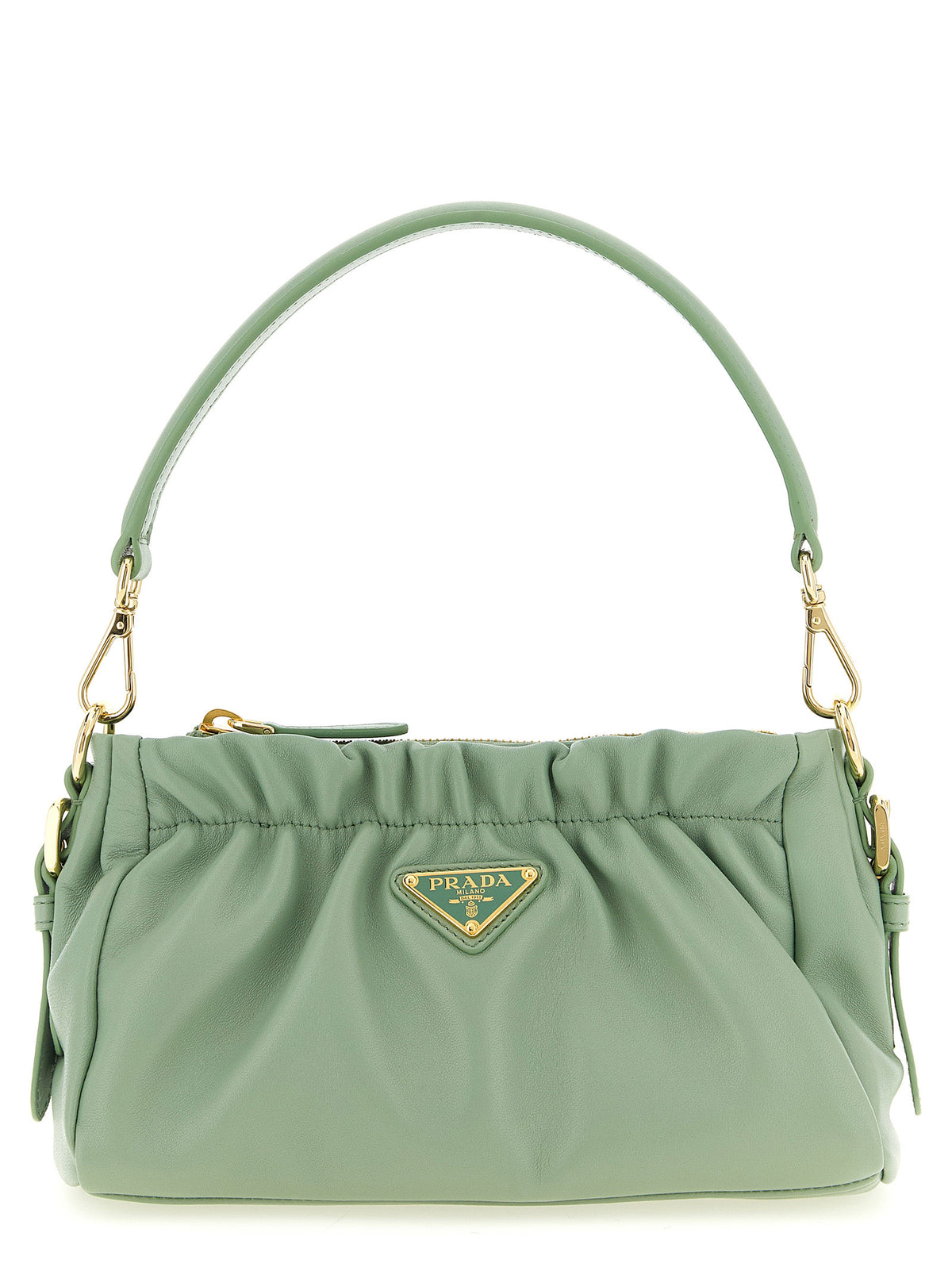 Prada Bicolor Lamb Leather Shoulder Women's Bag
