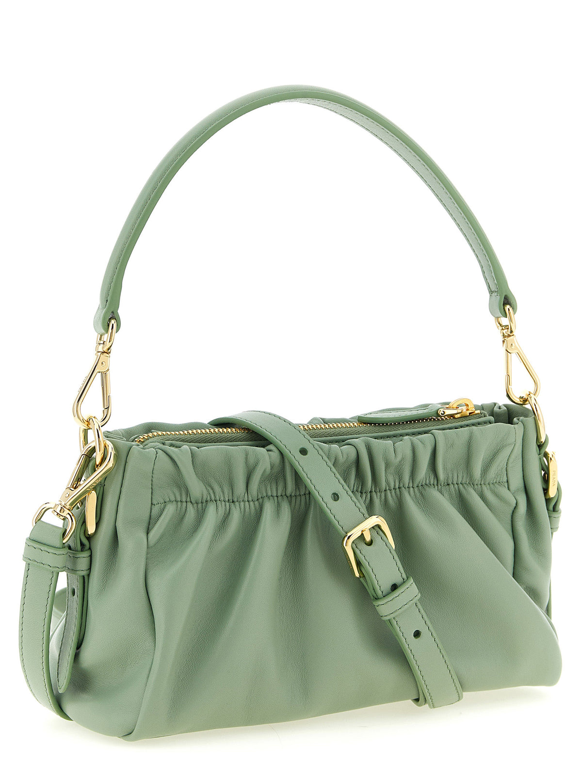 Prada Bicolor Lamb Leather Shoulder Women's Bag